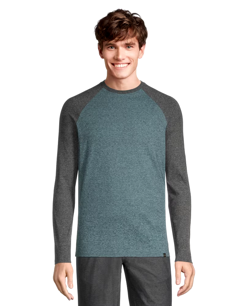 FarWest Men's Long Sleeve Crewneck Baseball T Shirt