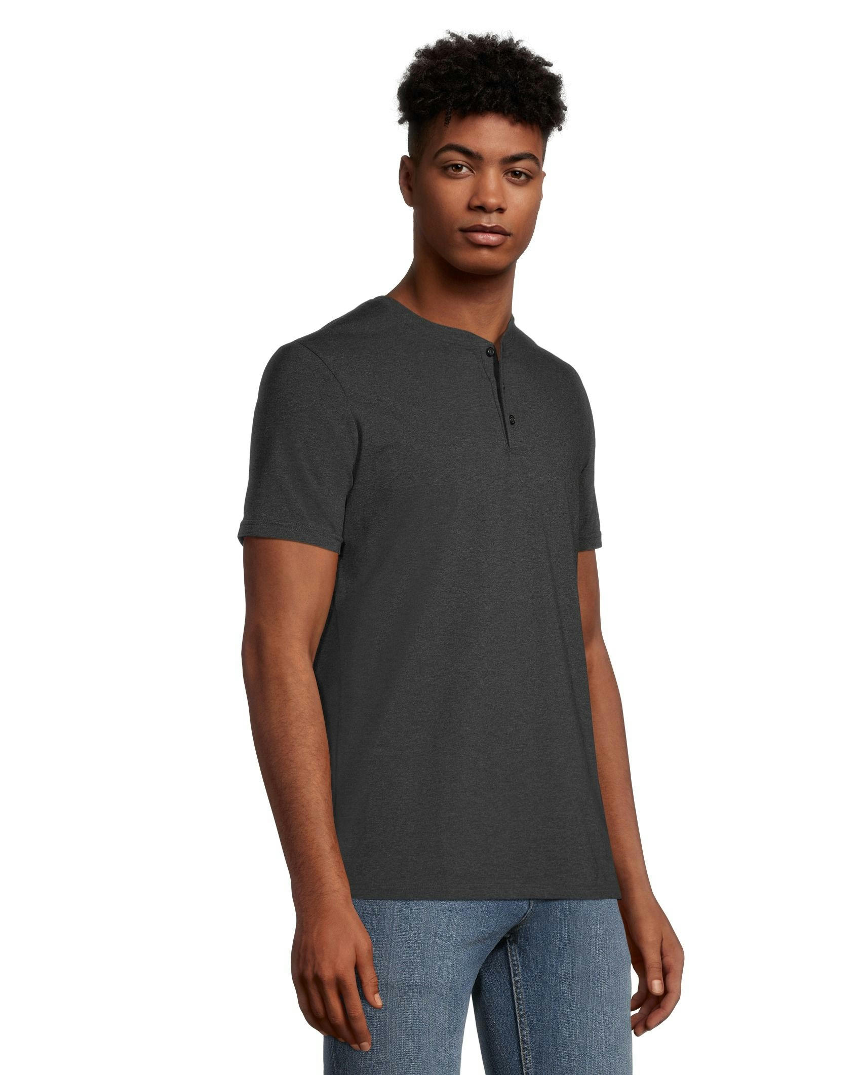 Men's Stretch Short Sleeve Henley Shirt