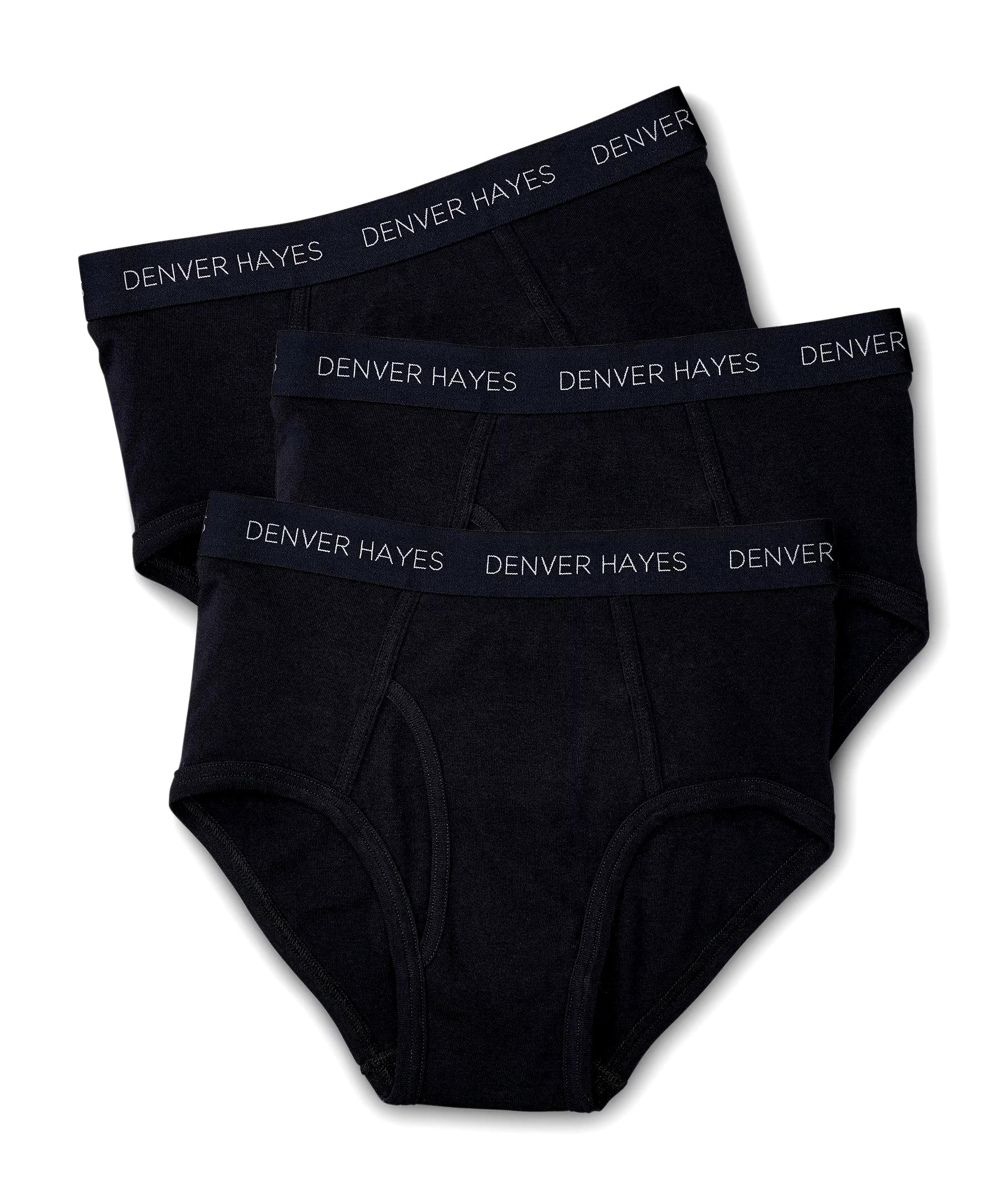 Denver Hayes Men's Classic 3 Pack Underwear Basic Briefs