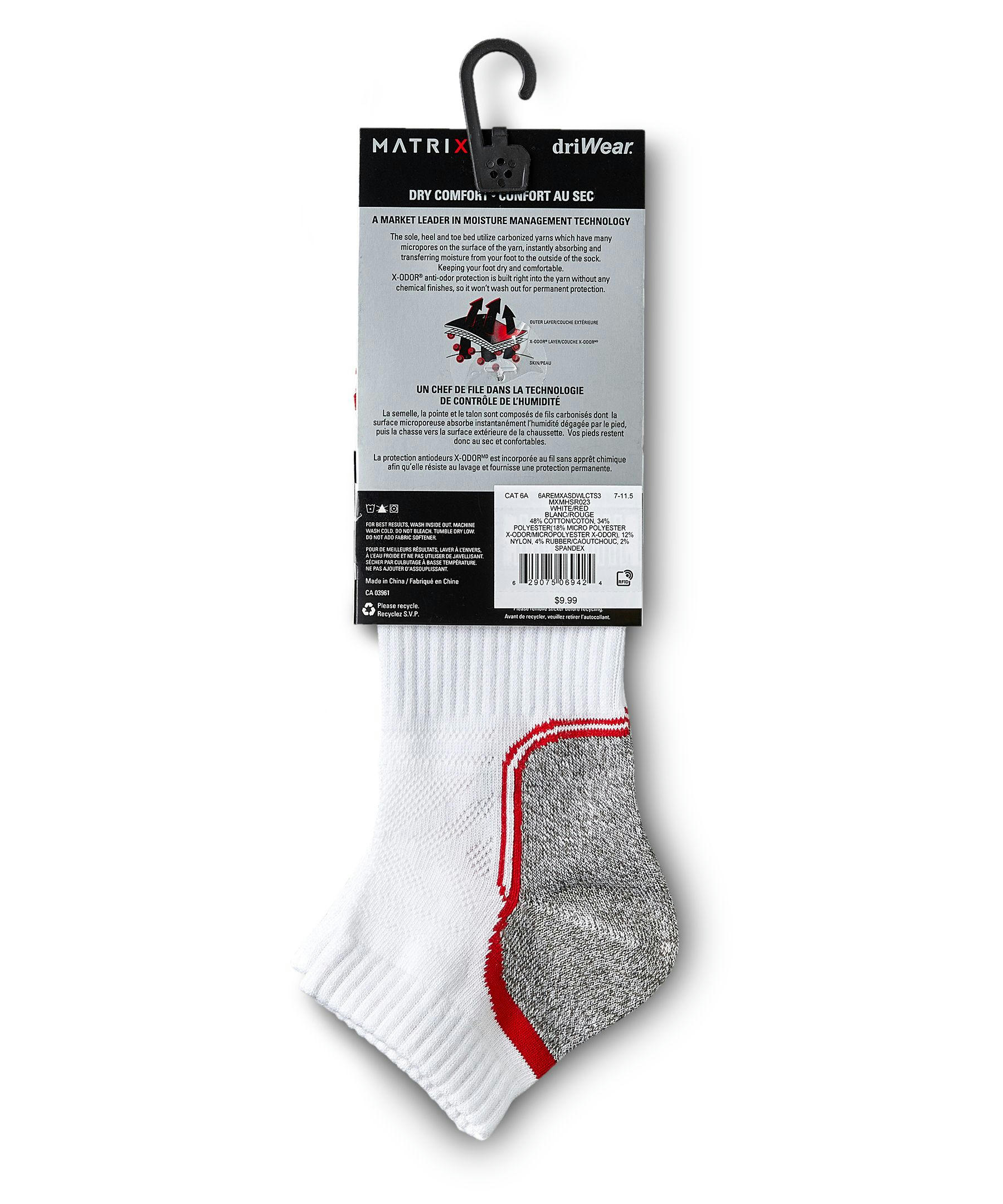 Matrix Men's driWear Low Cut Thin Sport Socks