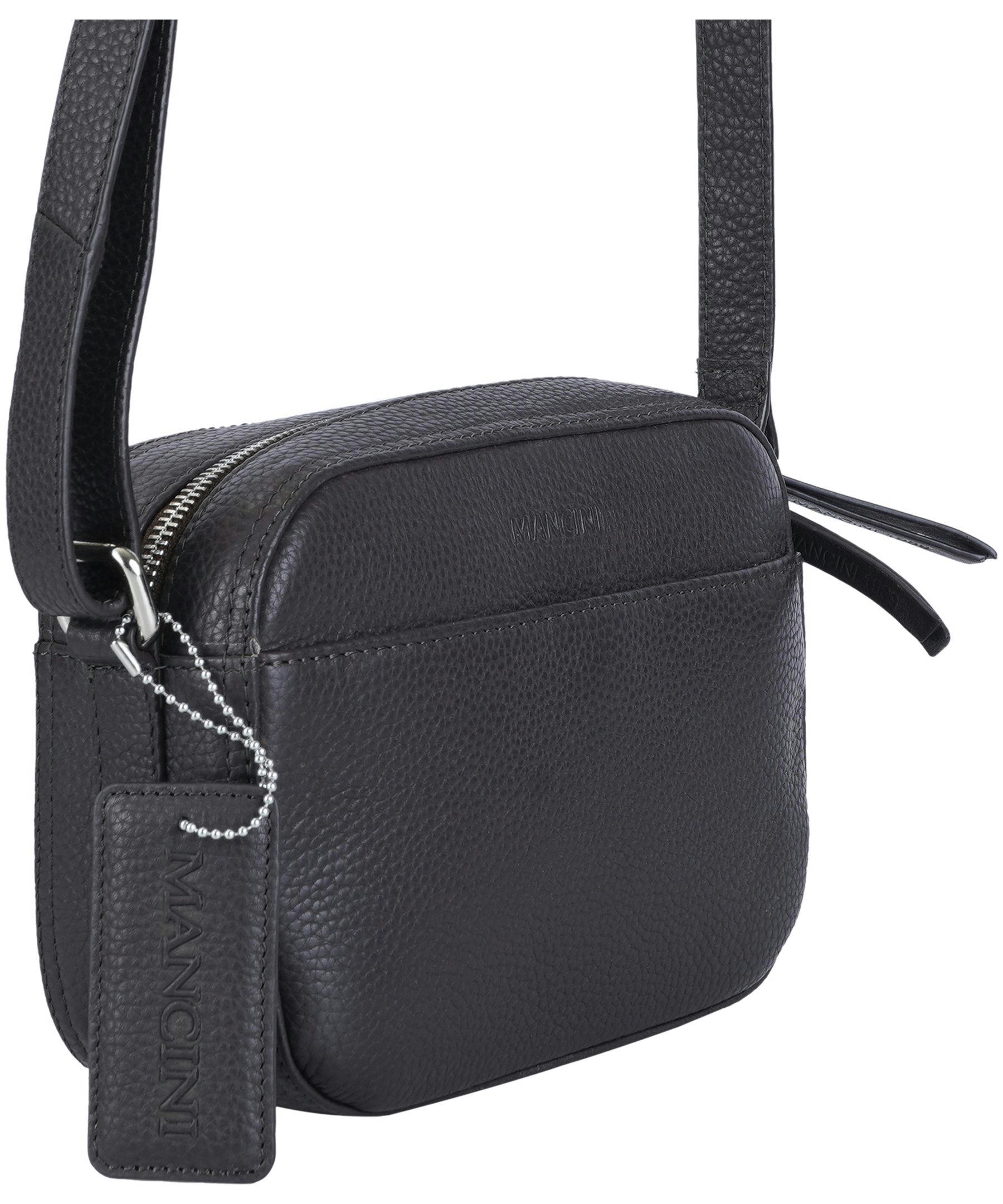 Mancini Leather Goods Women's Pebelled RFID Secure Clara Crossbody Bag