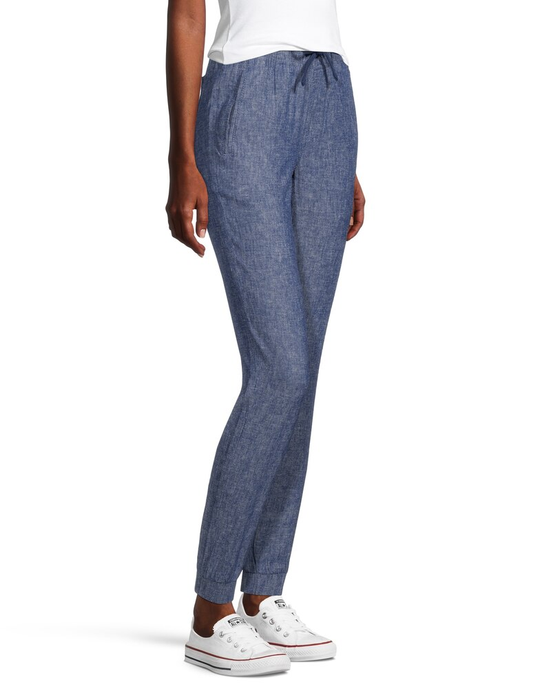 Denver Hayes Women's Linen High Rise Jogger Pants
