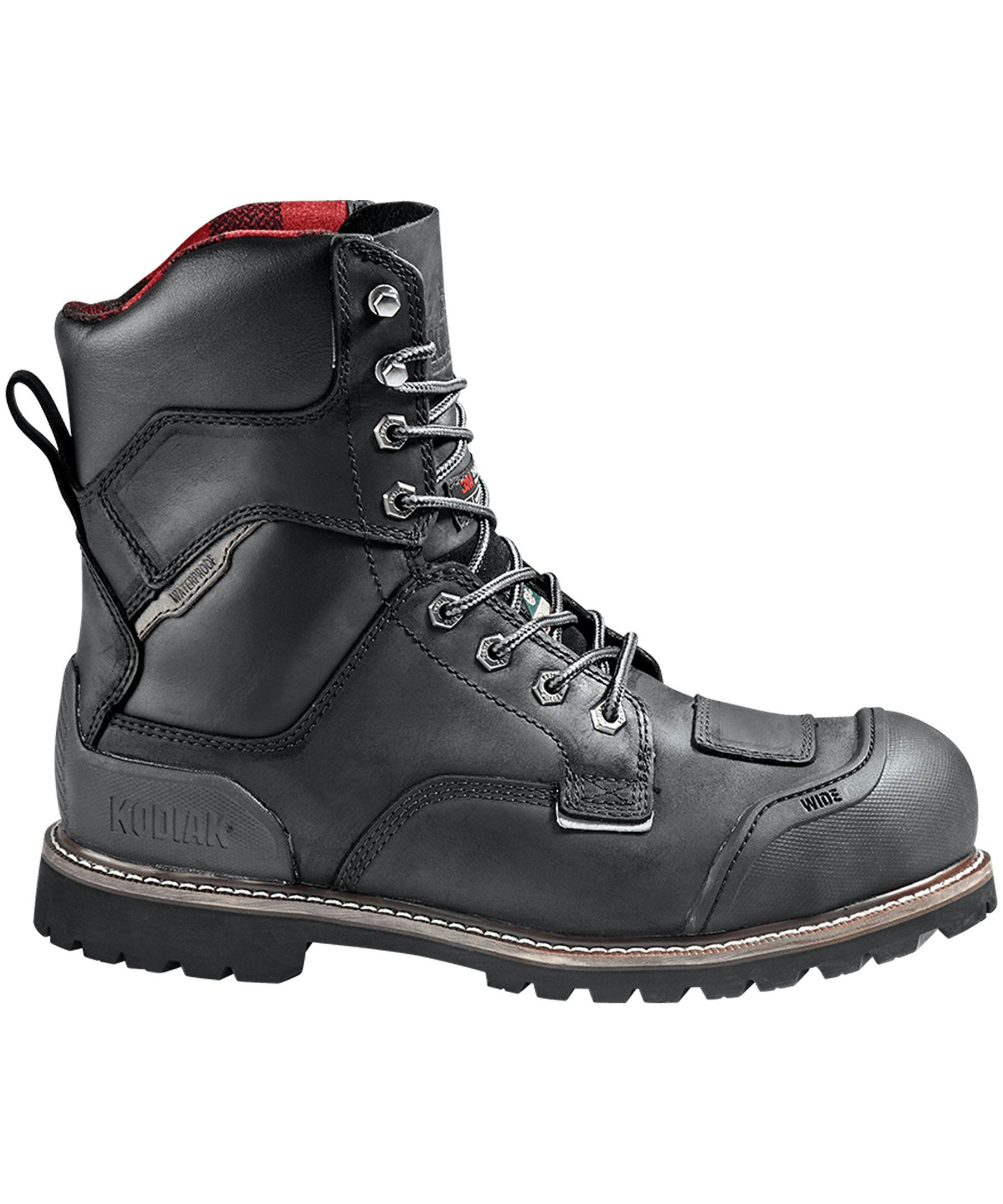 Kodiak Men's 8 Inch Composite Toe Composite Plate Widebody Waterproof Work Boots