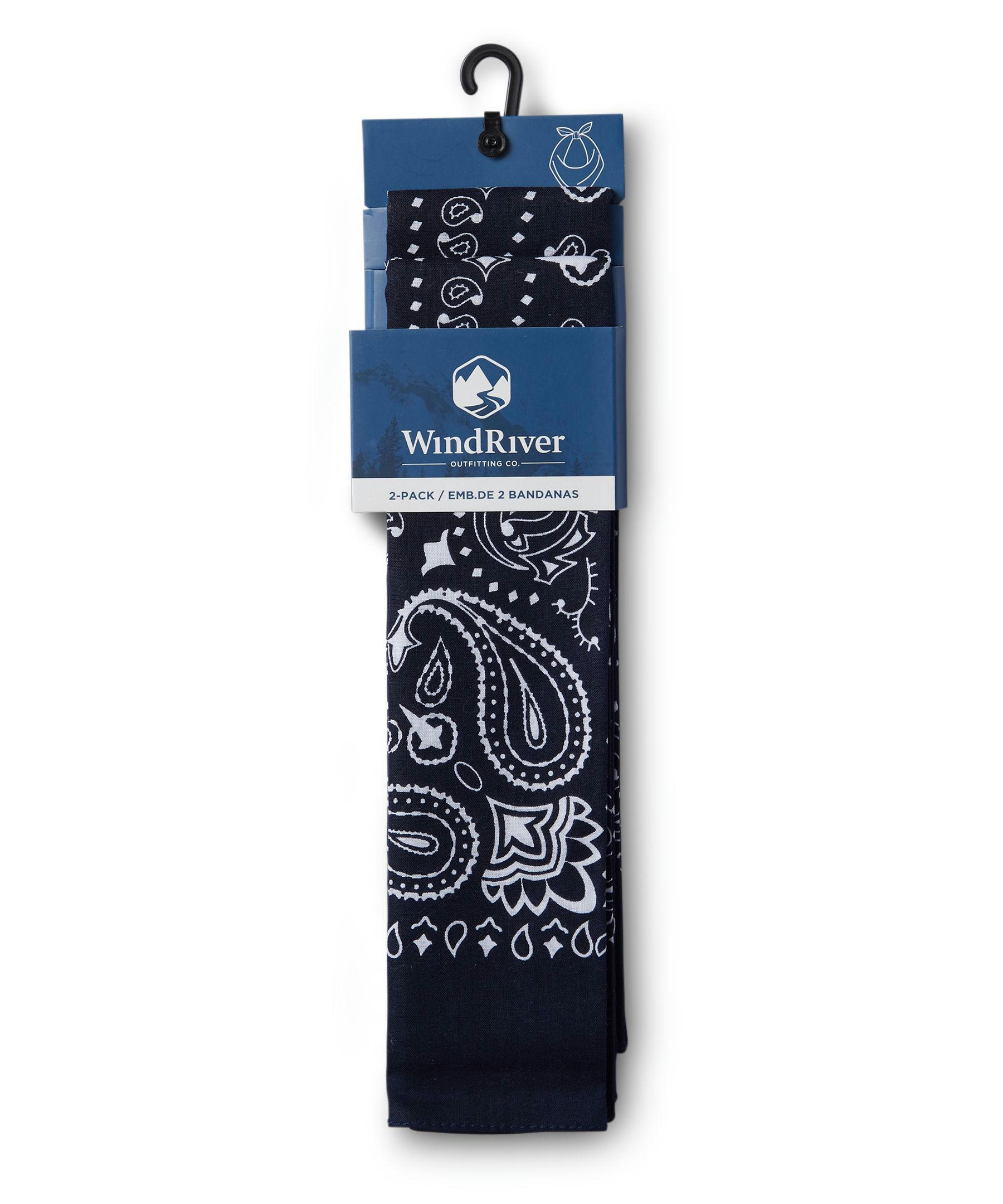 WindRiver Unisex 2 Pack Cotton Bandanas