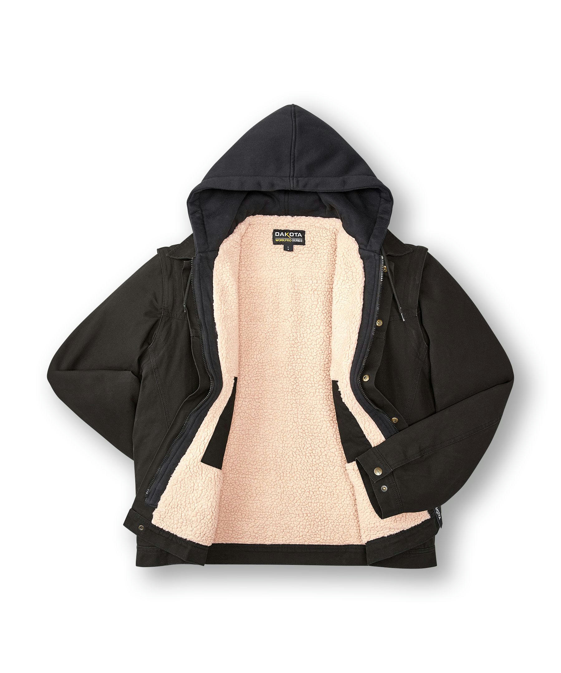 Dakota WorkPro Series Men's Washed Canvas Sherpa Lined Hooded Jacket