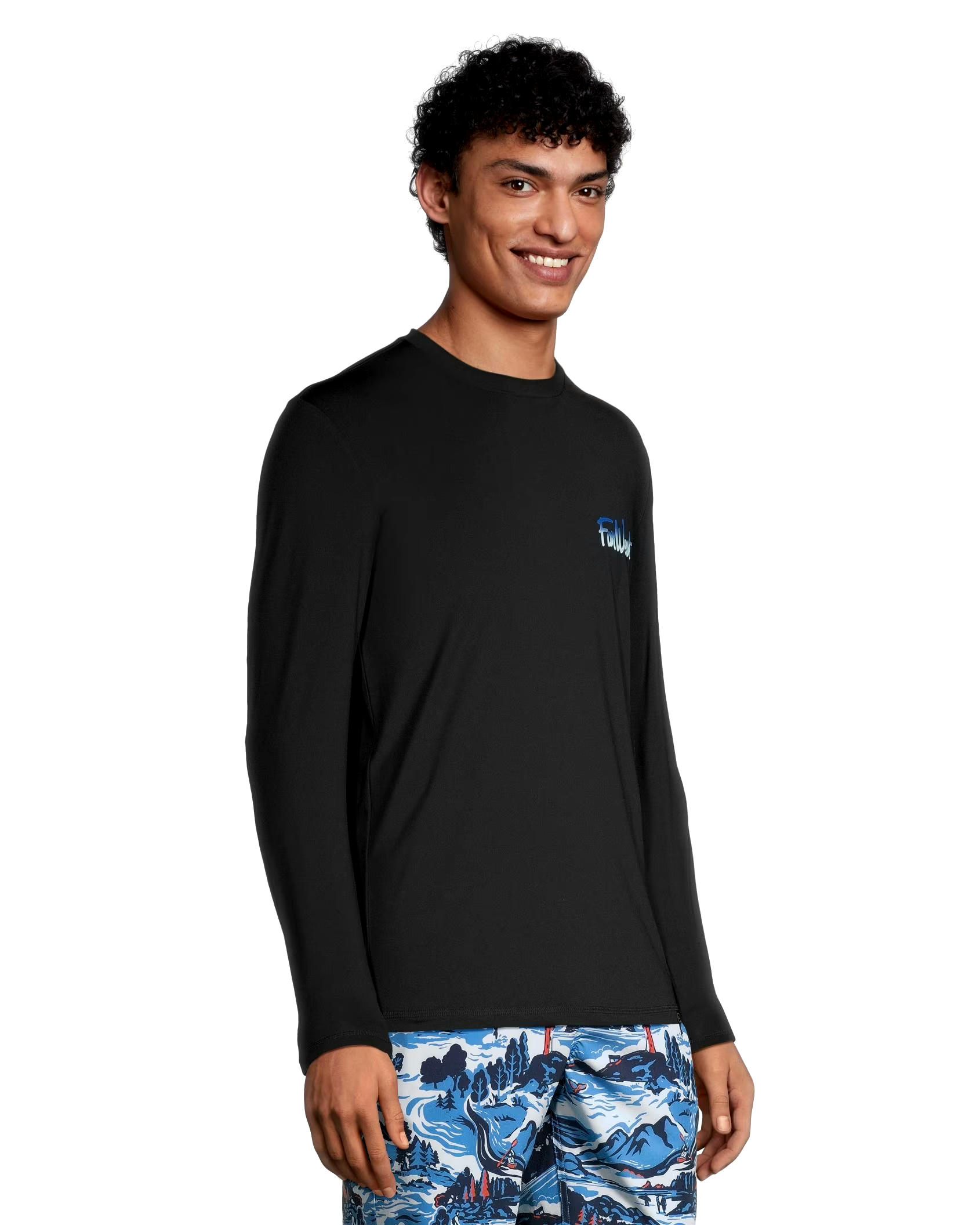 FarWest Men's UV Blocker Long Sleeve Graphic Swim Shirt