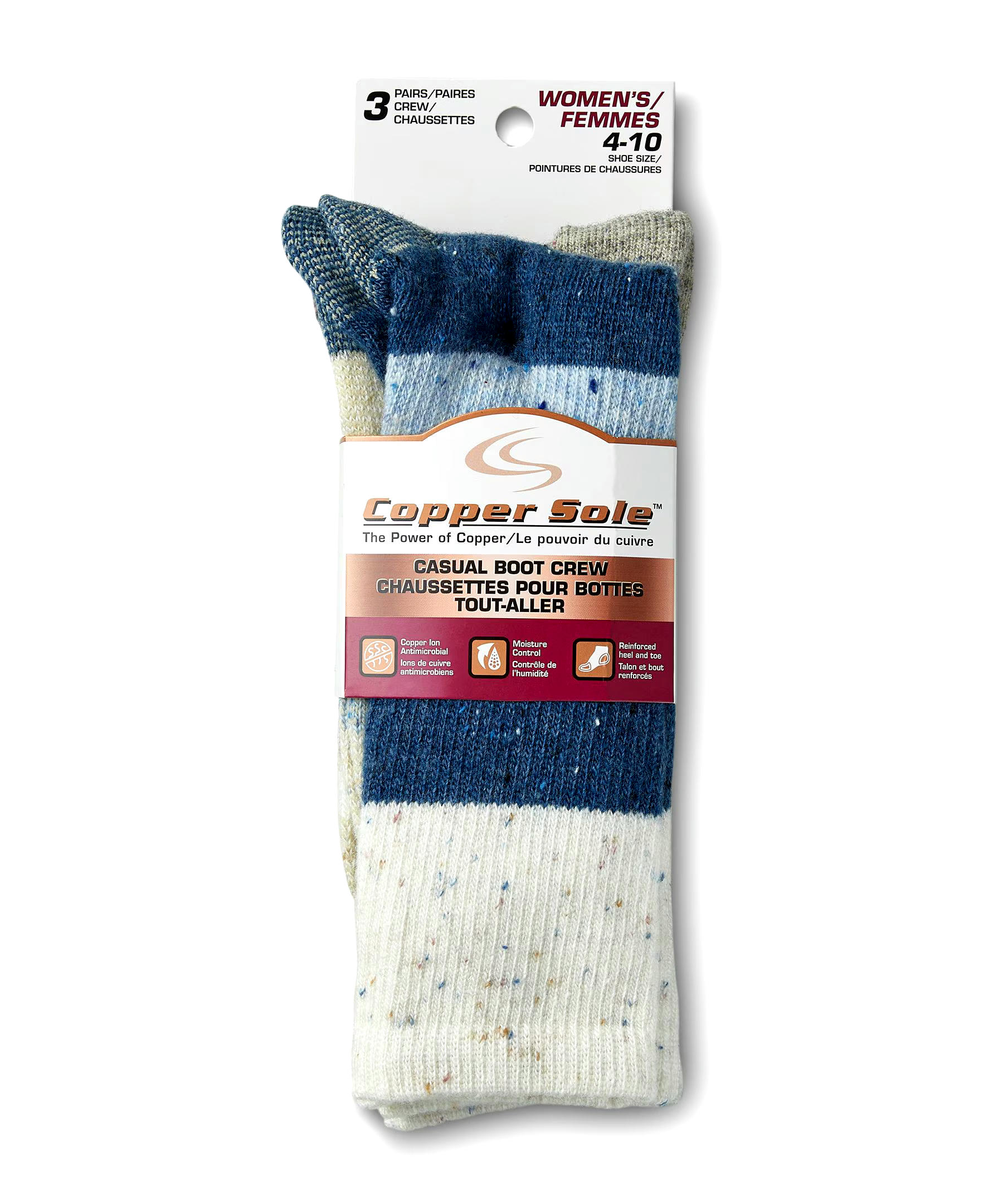 Women's 2 Pack Moisture Guard Patterned Thermal Socks