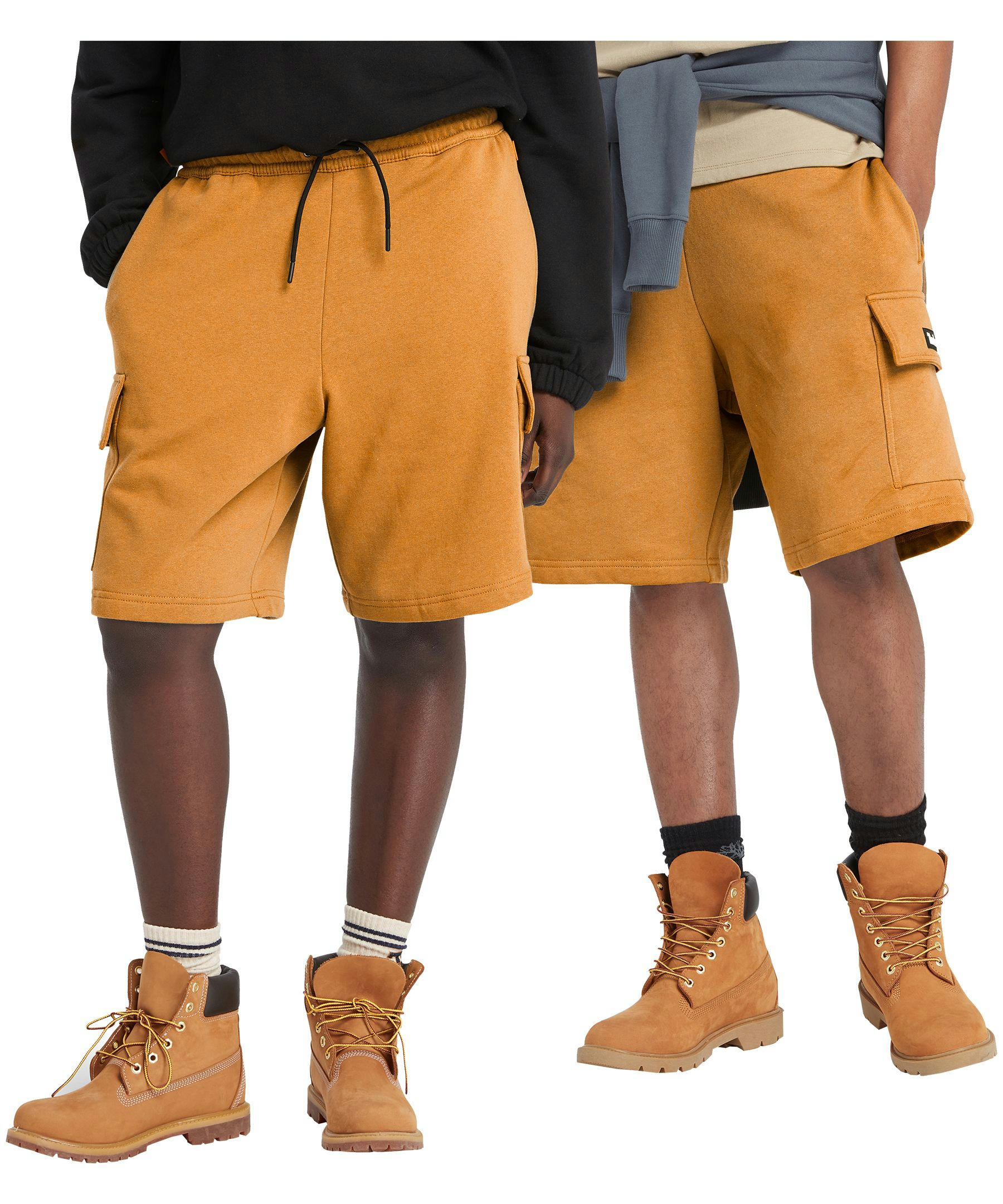 Men's Woven Patch Logo Fleece Cargo Shorts