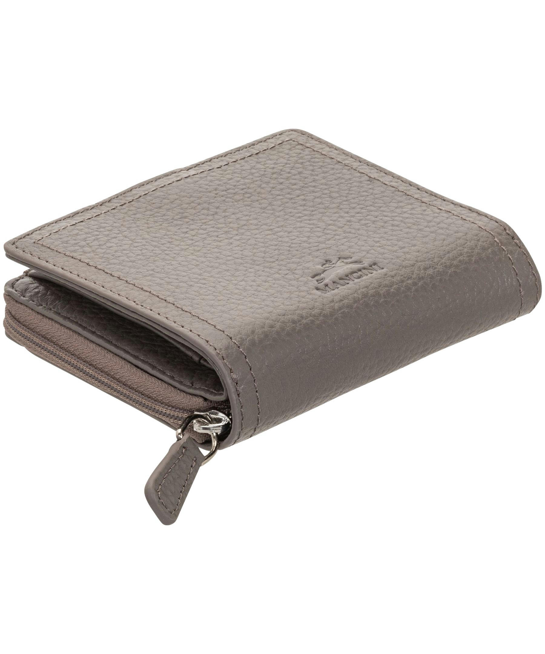 Mancini Leather Goods Women's Peblled RFID Secure Small Clutch Wallet