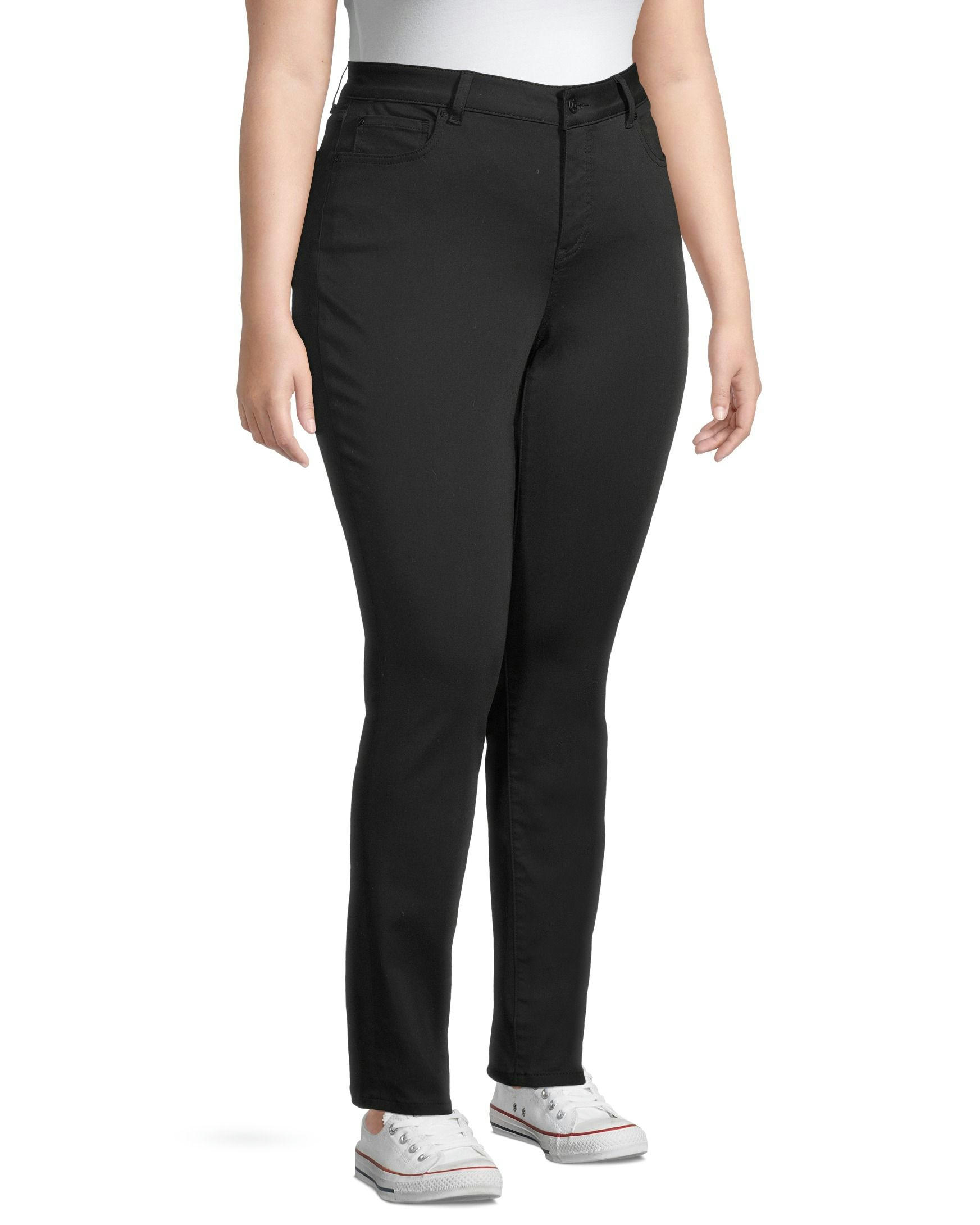 Denver Hayes Women's Curvy Mid Rise Straight Leg Jeans