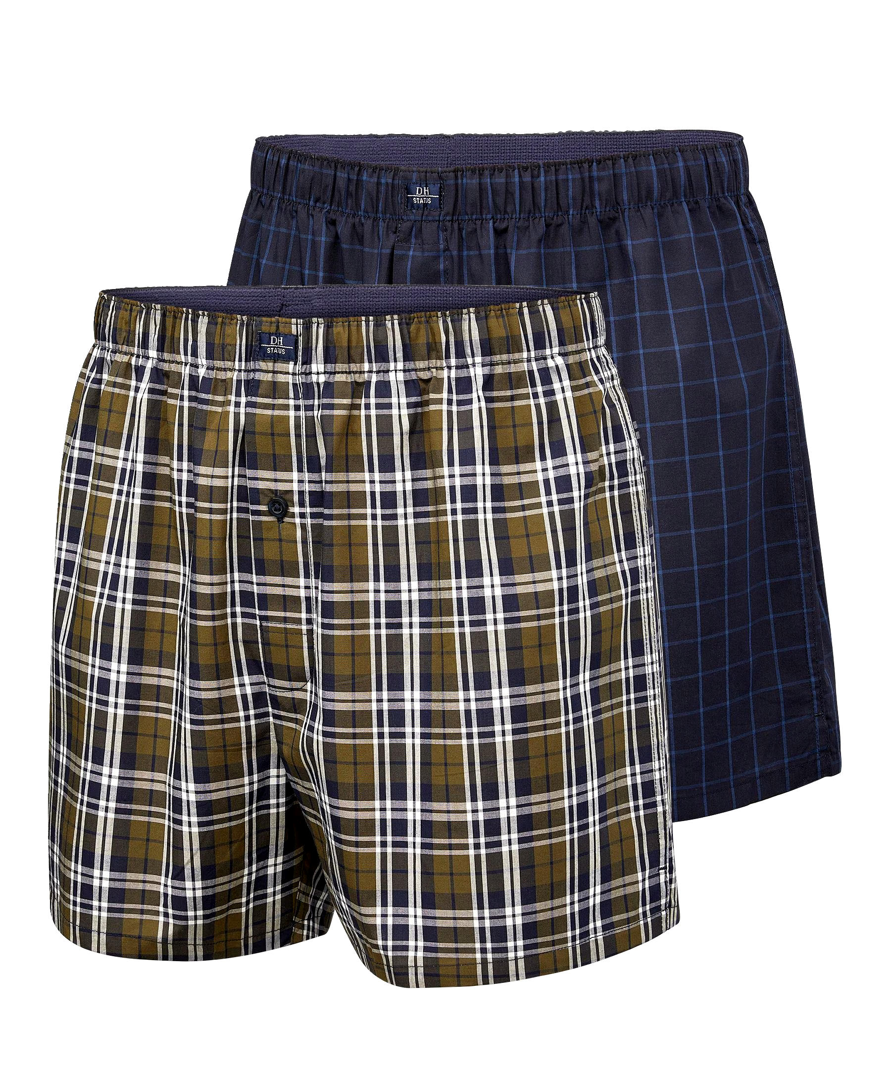 Denver Hayes Men's 2 Pack Woven Boxer
