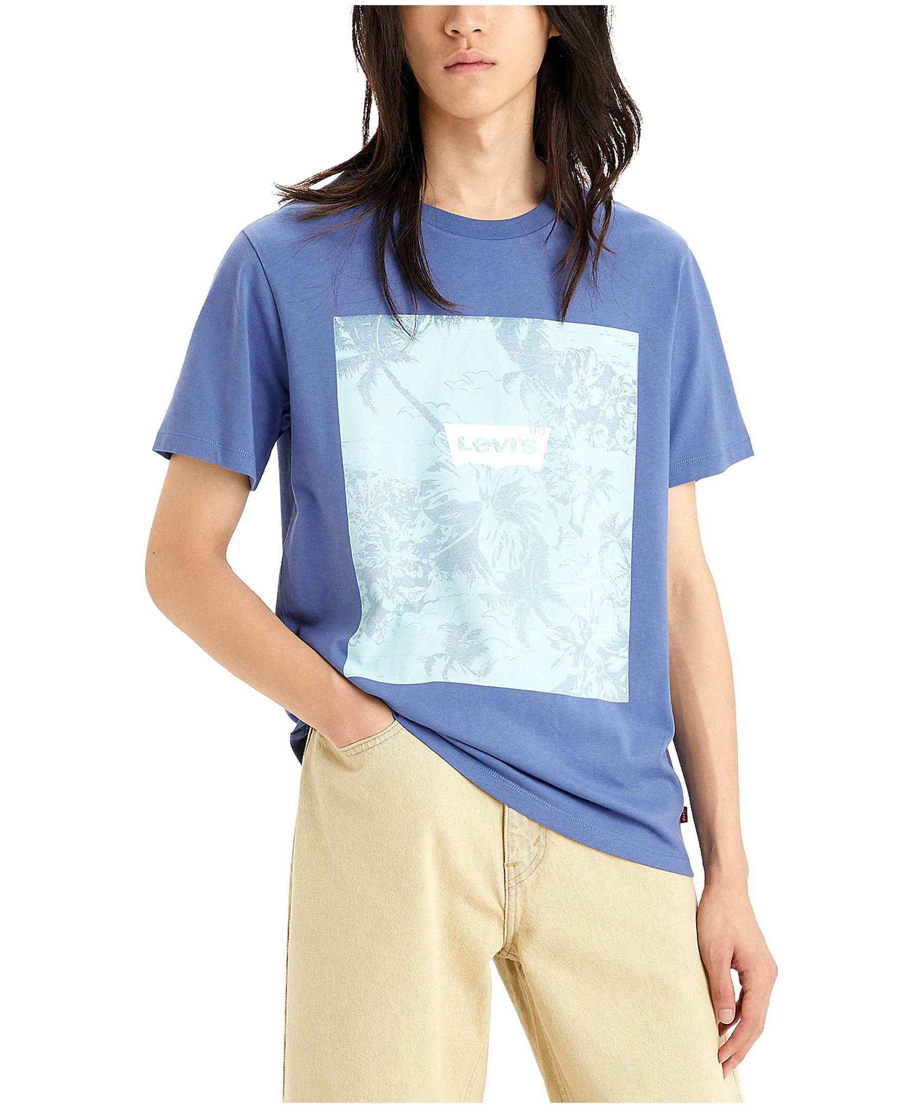 Levi's Men's Floral Tropic Square Graphic Cotton T Shirt