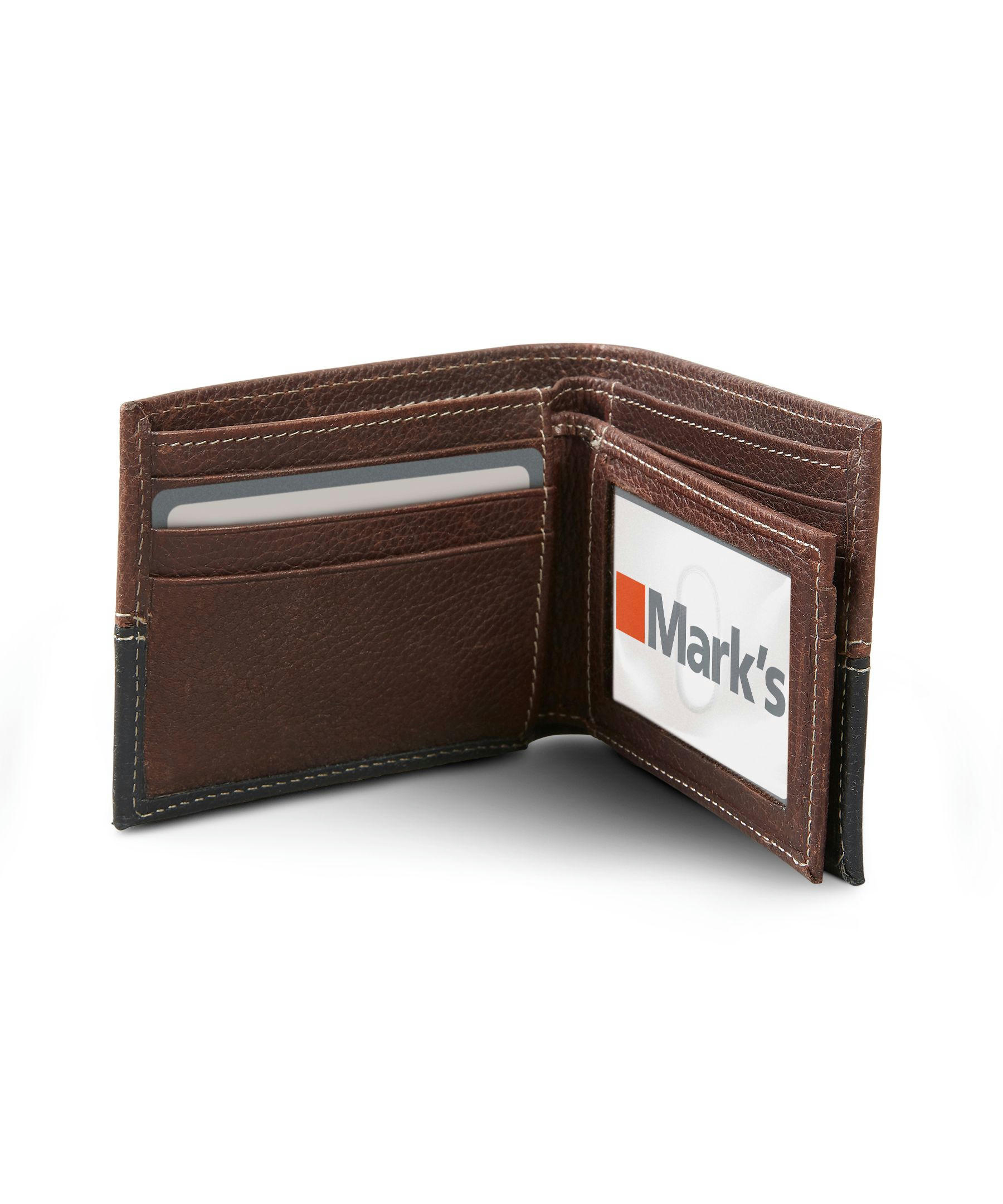 Dakota WorkPro Series Men's Bifold Pebbled Wallet With Pull Out ID Wallet