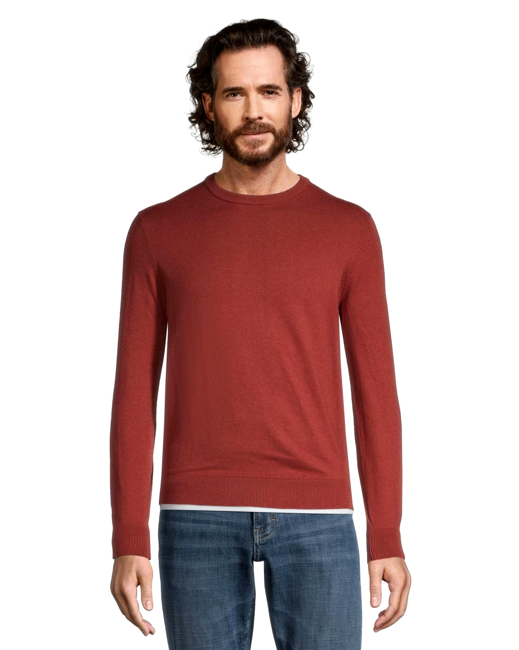 Denver Hayes Men's Soft Cotton Crewneck Sweater