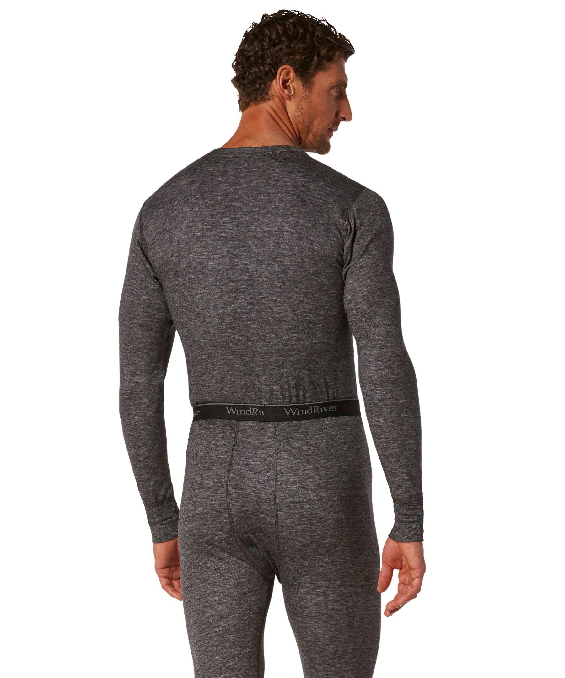 WindRiver Men's 2 Layer Long Sleeve Thermal Shirt With Merino Wool