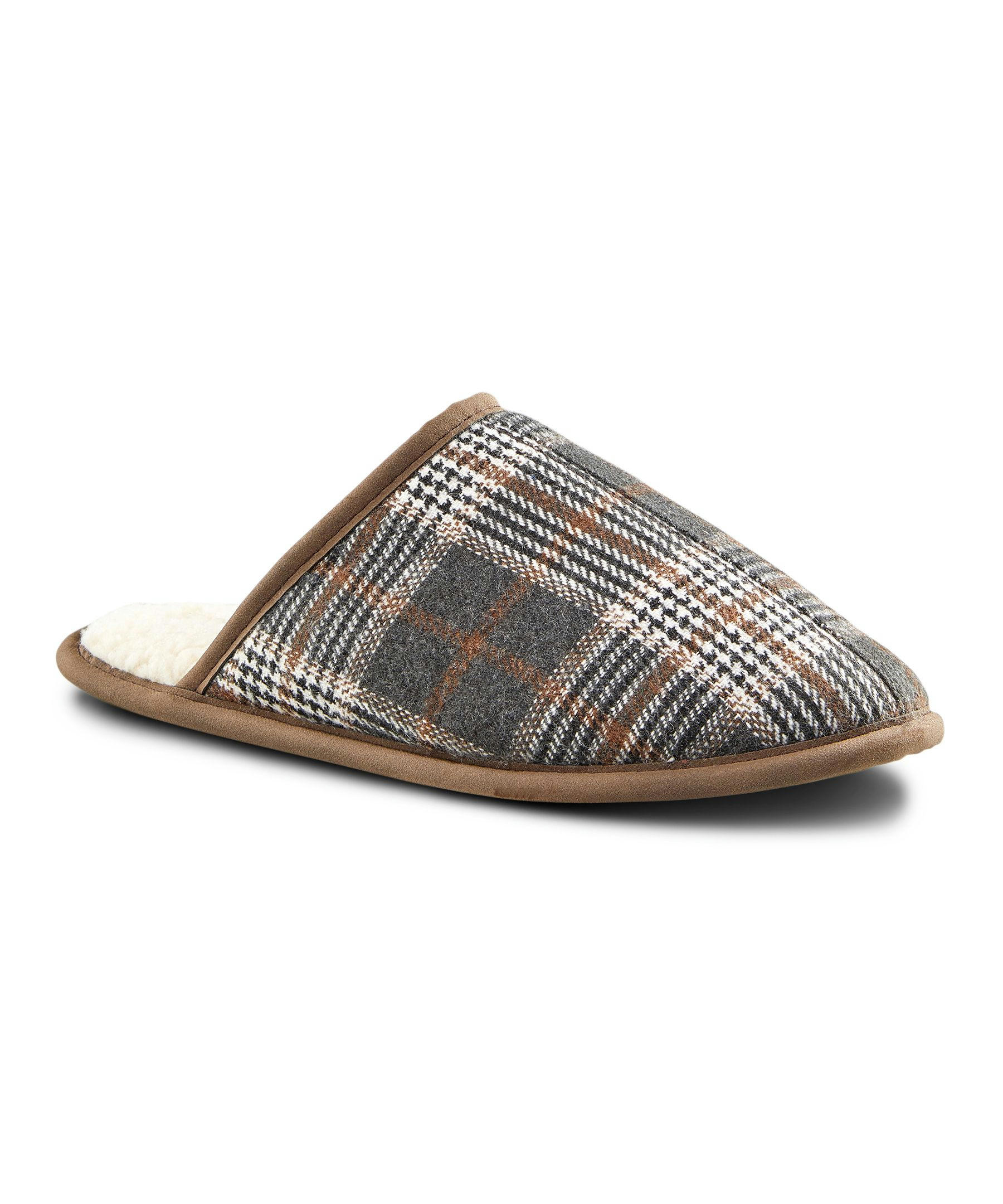 WindRiver Men's Plaid Scuff Slippers