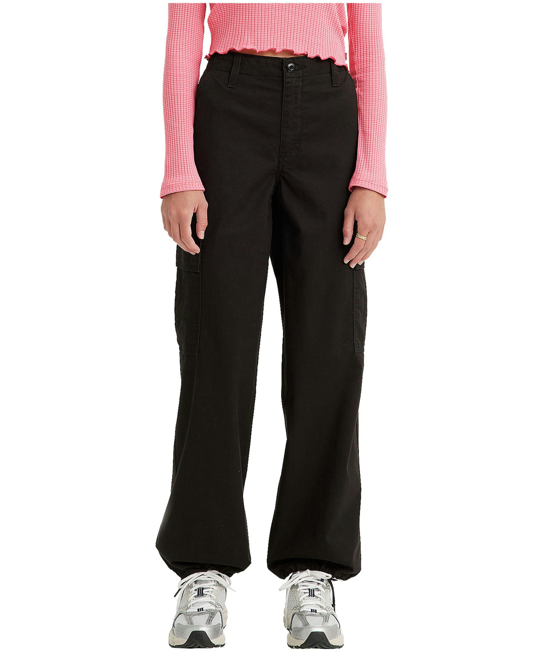 Levi's Women's '94 Baggy High Rise Straight Leg Cargo Pants - Black