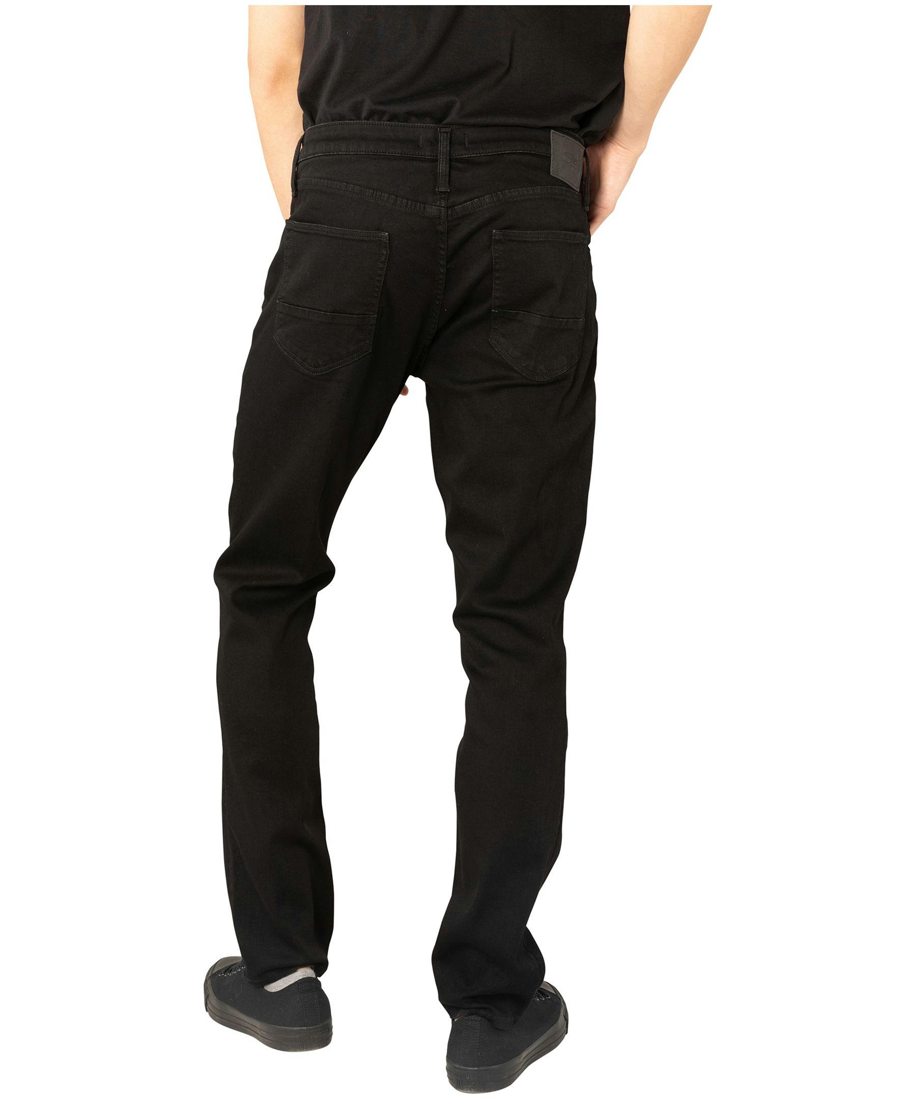 Silver Men's Machray Classic Mid Rise Straight Fit Jeans - Black Big and Tall