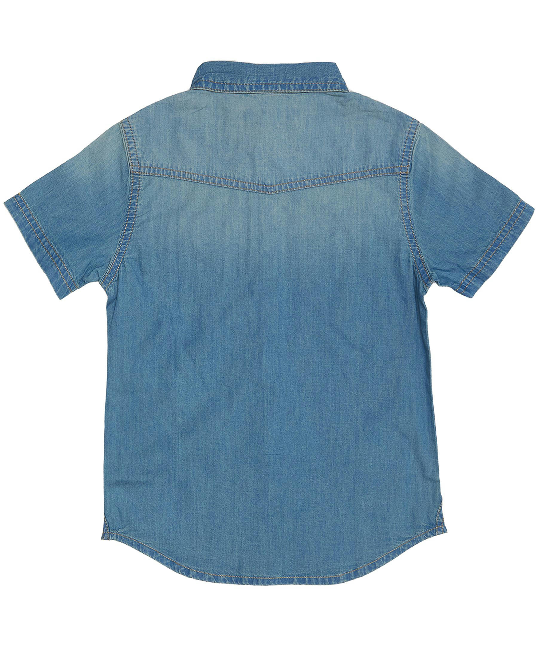 Silver Kids' Unisex Medium Wash Chambray Shirt