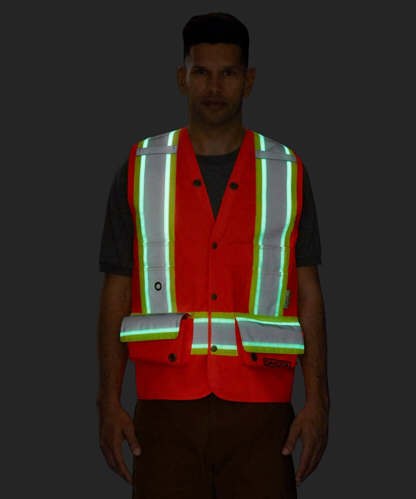 Dakota WorkPro Series Men's VizLite DT Class 2 300D Surveyor's Vest