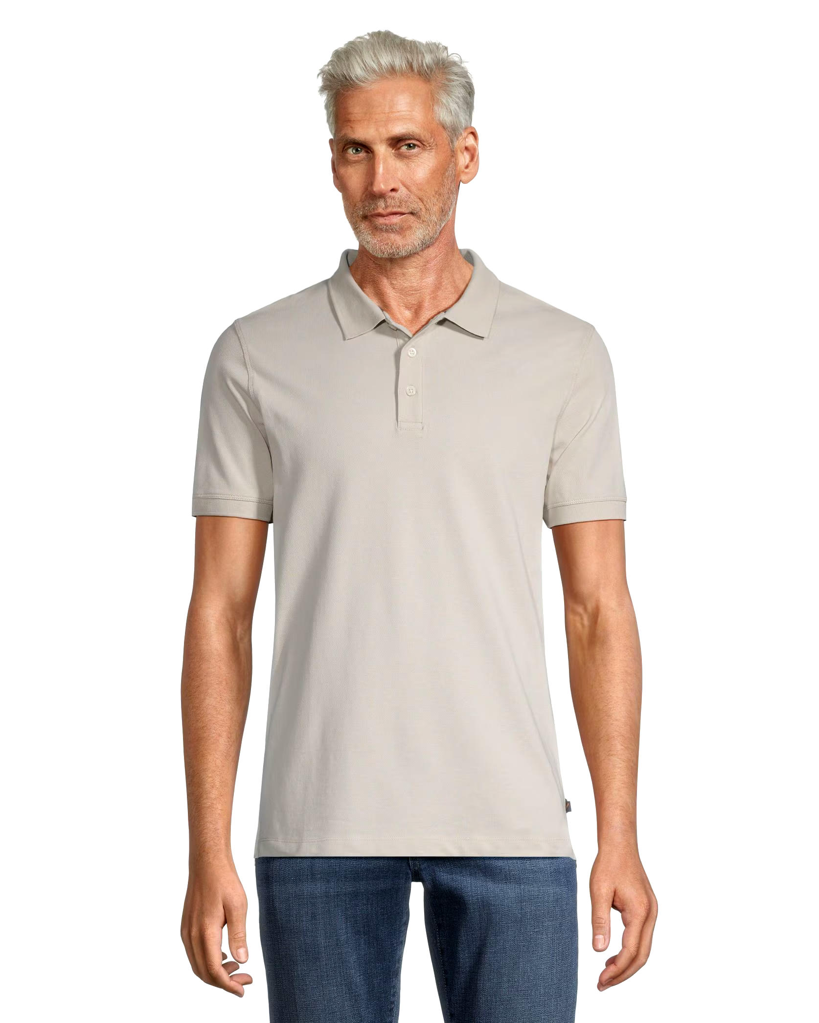 Denver Hayes Men's 50 Wash Stretch Short Sleeve Modern Fit Pique Polo Shirt