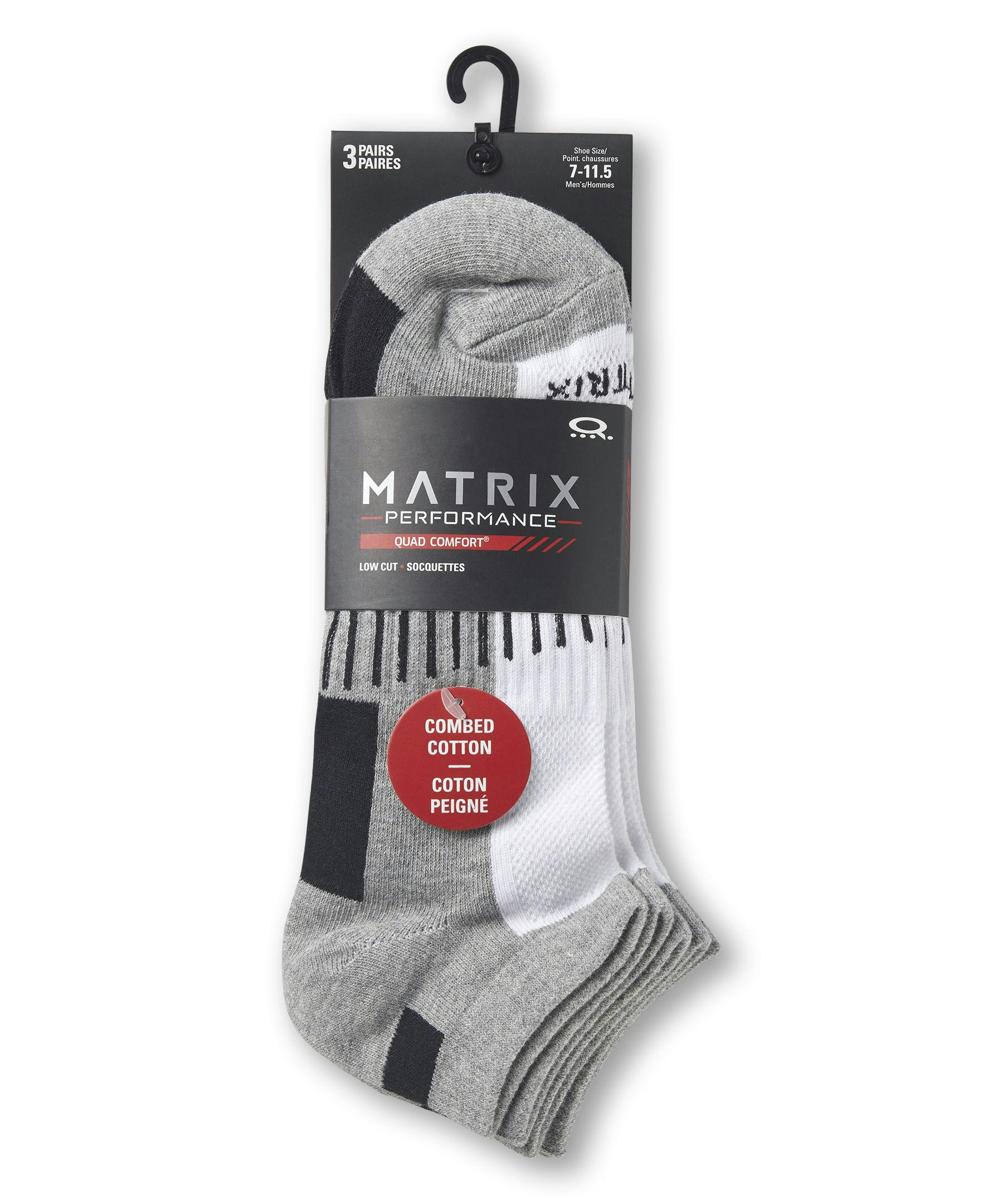 Matrix Men's FRESHTECH® Low Cut Thin Sport Socks, 3 Pack