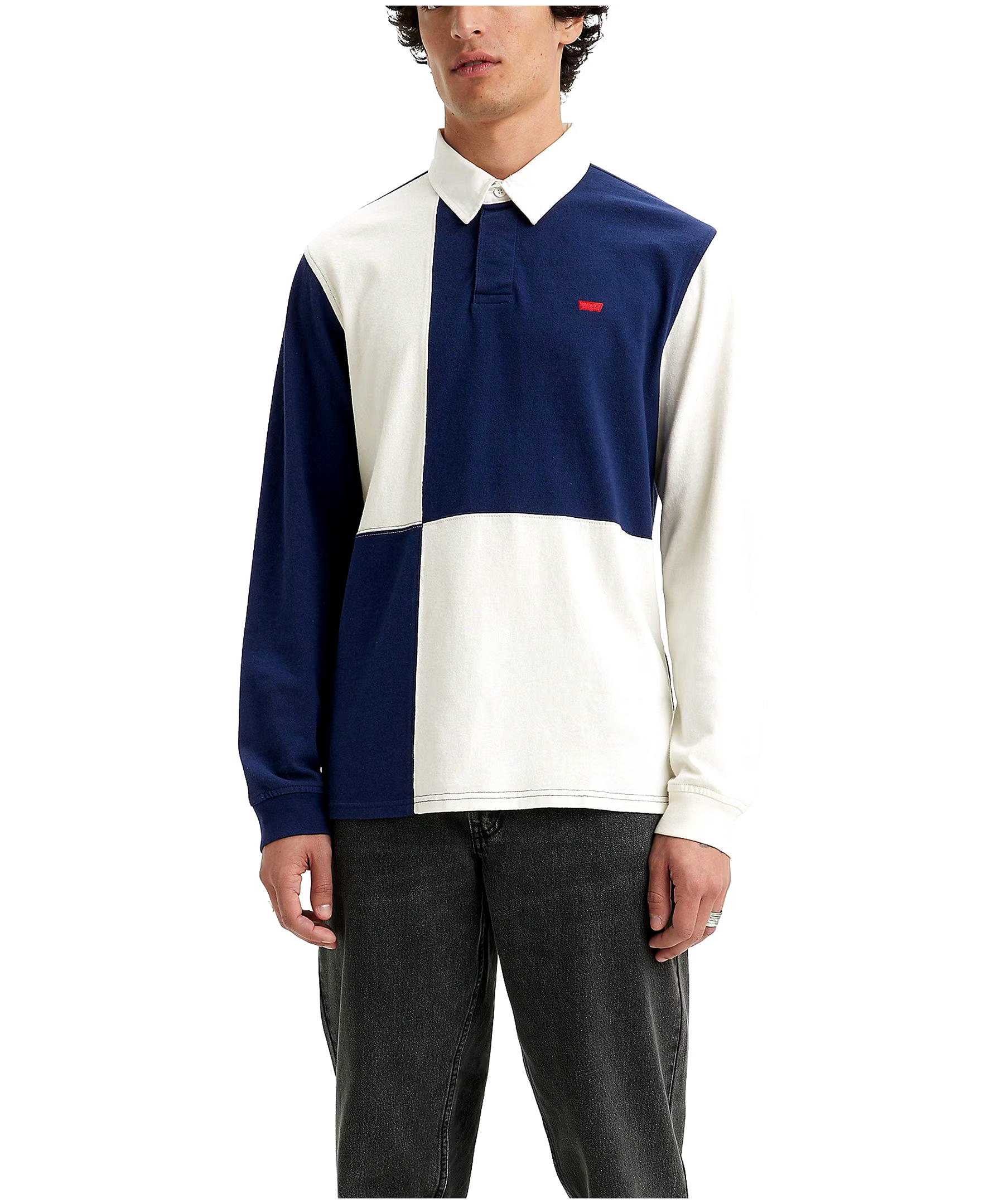 Levi's Men's Long Sleeve Classic Colour Block Rugby Shirt