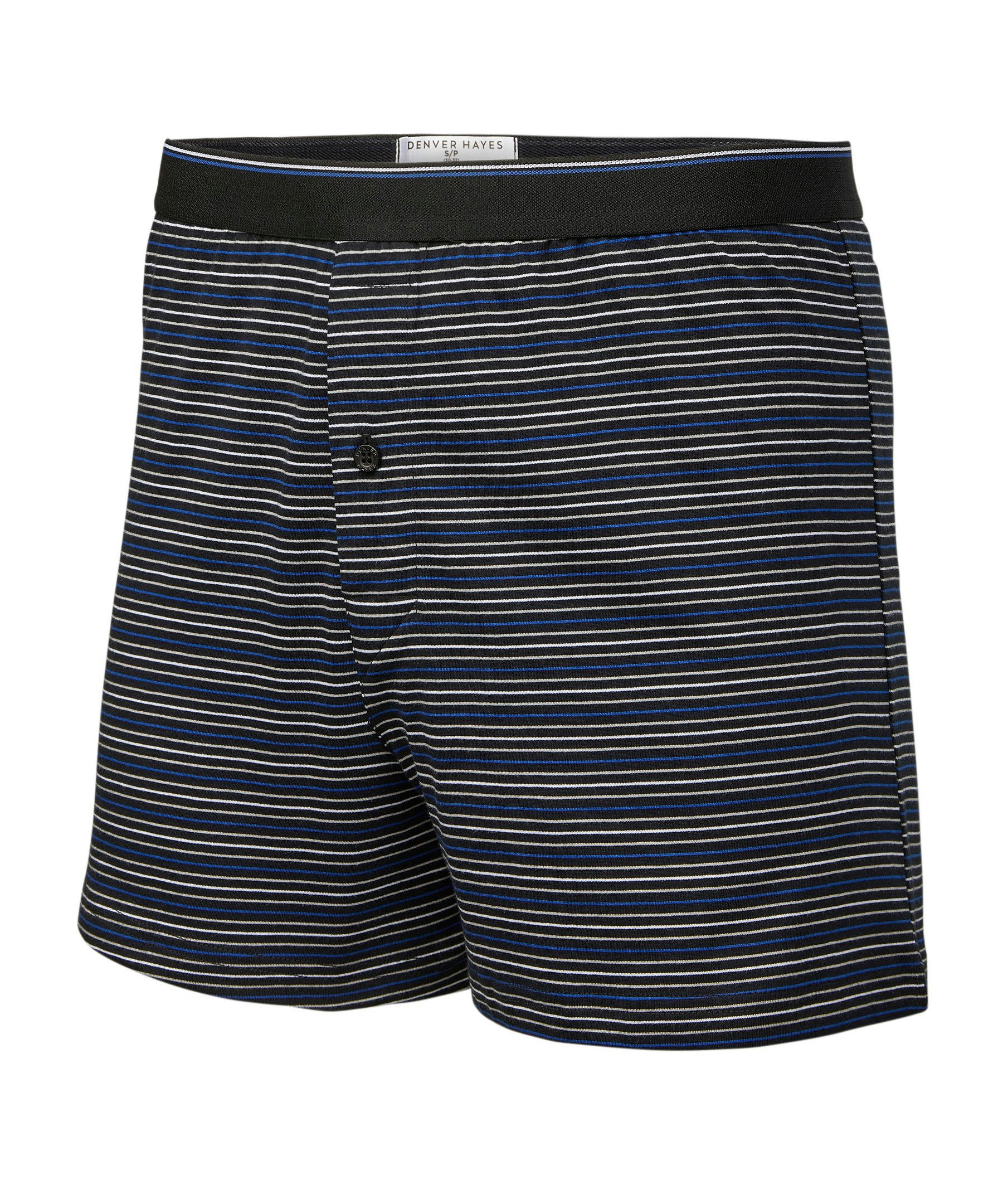 Denver Hayes Men's 2 Pack Yarn Dye Loose Fit Boxer Briefs