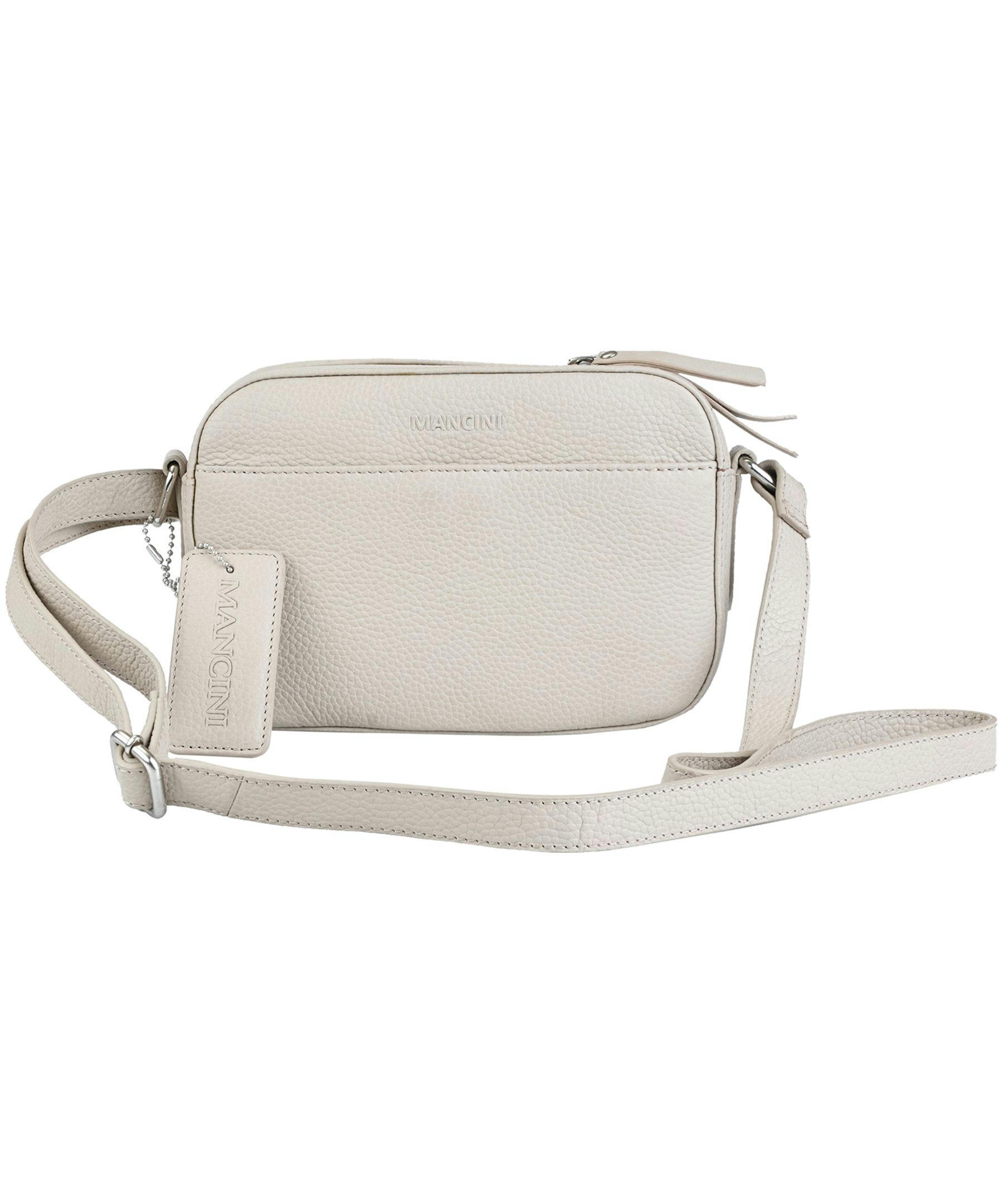 Mancini Leather Goods Women's Pebelled RFID Secure Clara Crossbody Bag