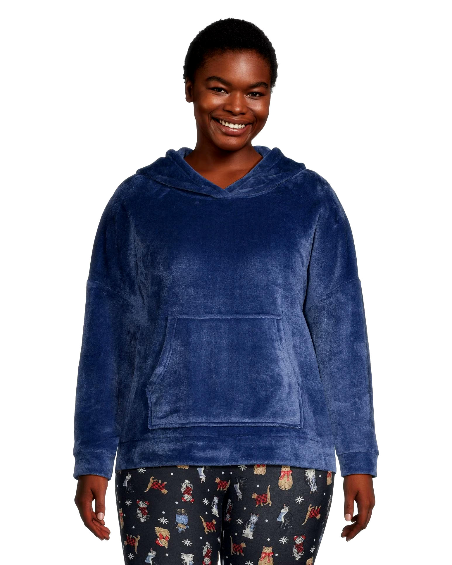 Denver Hayes Women's Plush Velour Hooded Shirt