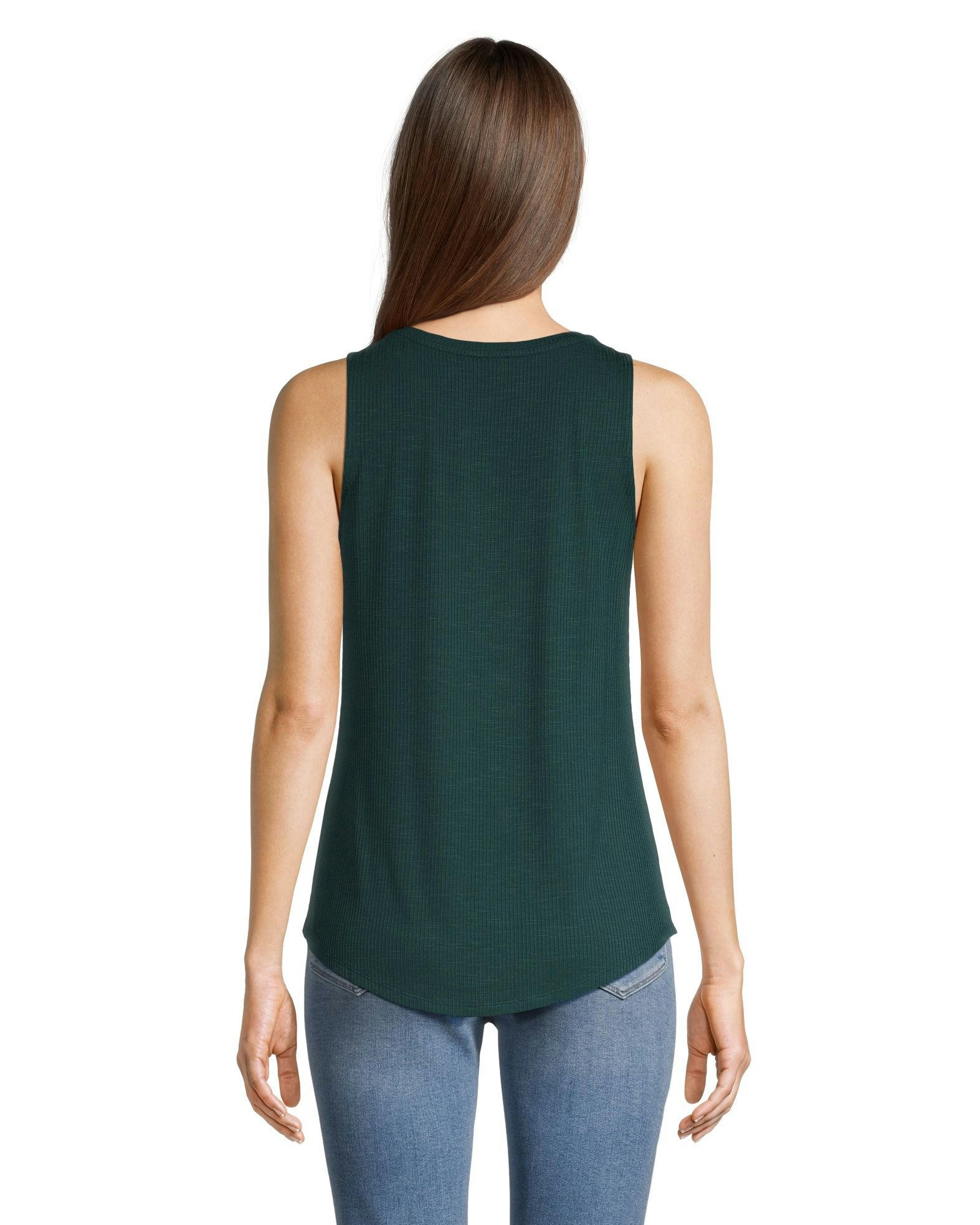 Denver Hayes Women's Ribbed Scoop Neck Tank Top
