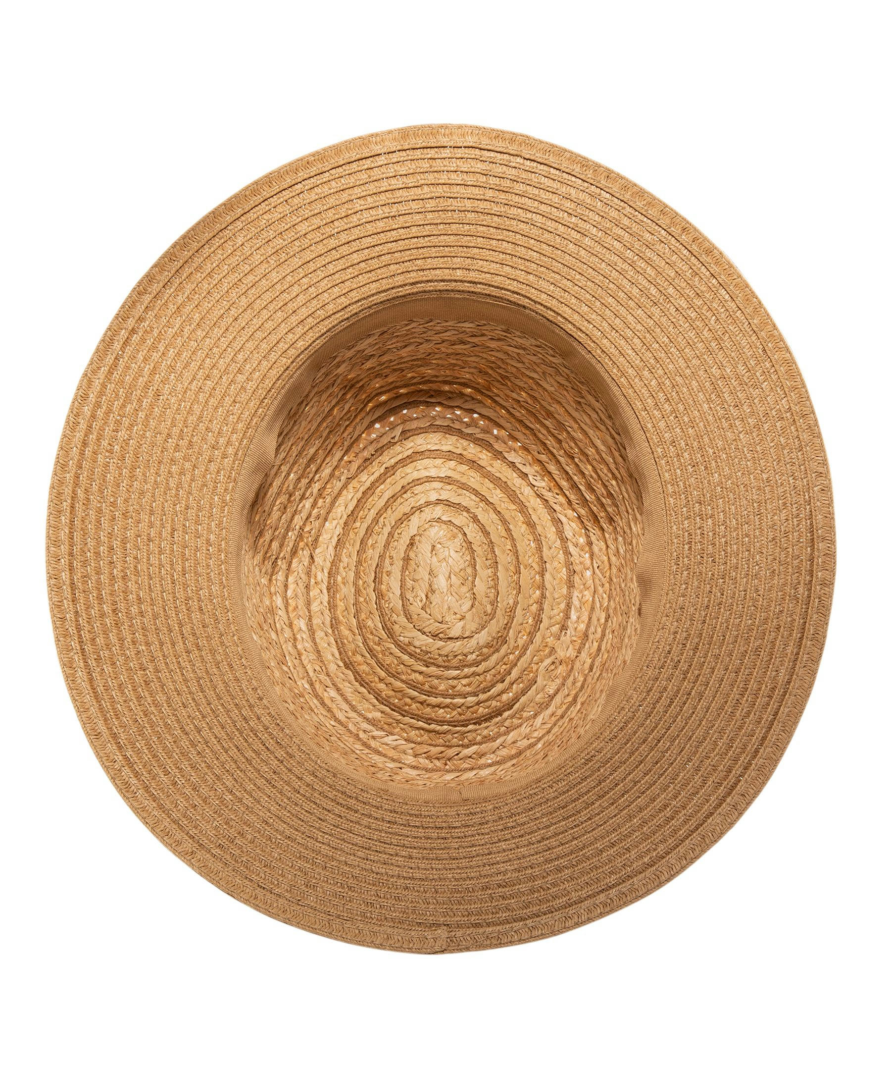 FarWest Women's Straw Hat with Bandana Trim