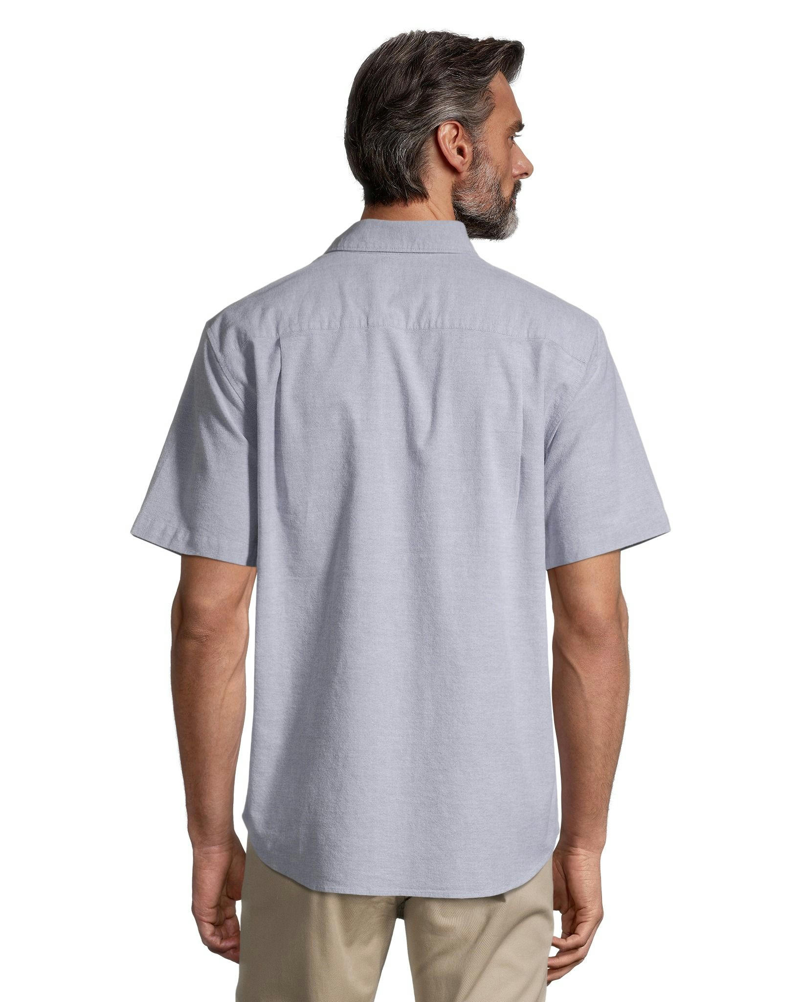 Denver Hayes Men's Classic Fit Short Sleeve Casual Oxford Shirt