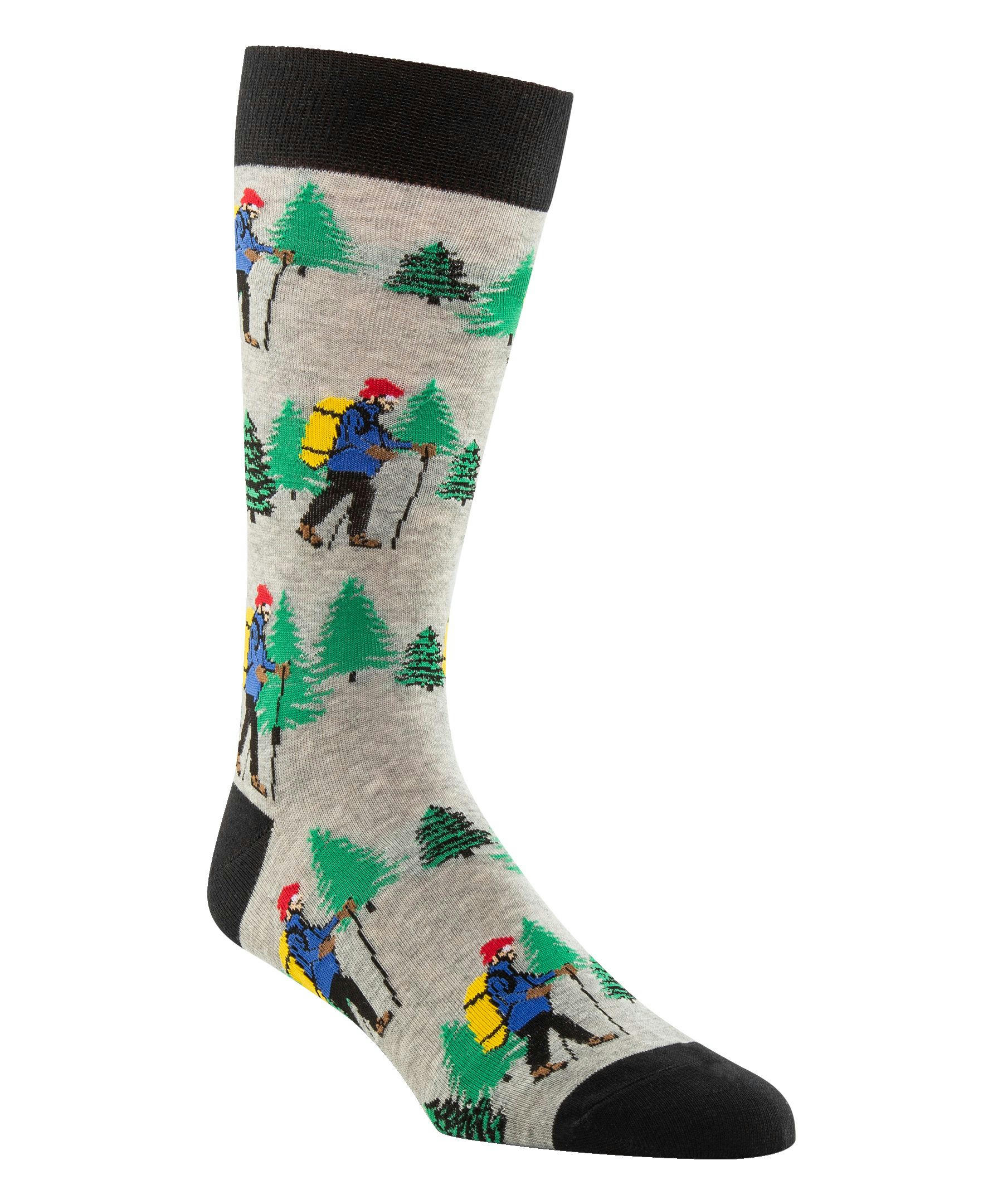 Denver Hayes Men's Novelty Camping Pattern Crew Socks