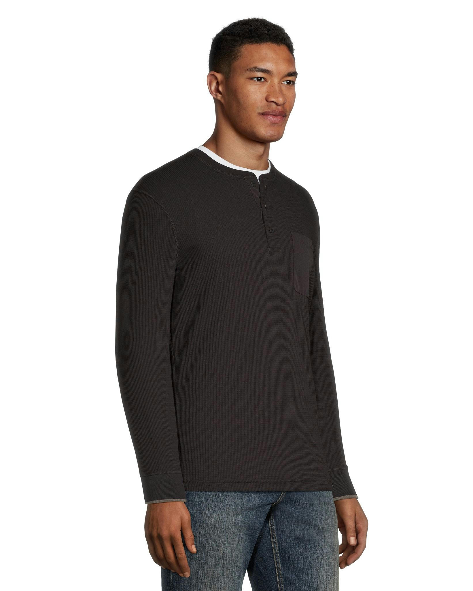 Helly Hansen Men's Long Sleeve Waffle Knit Henley Shirt