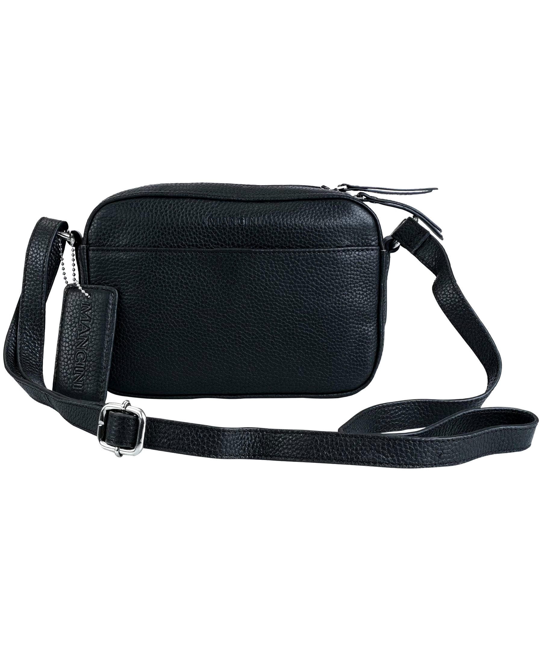 Mancini Leather Goods Women's Pebelled RFID Secure Clara Crossbody Bag