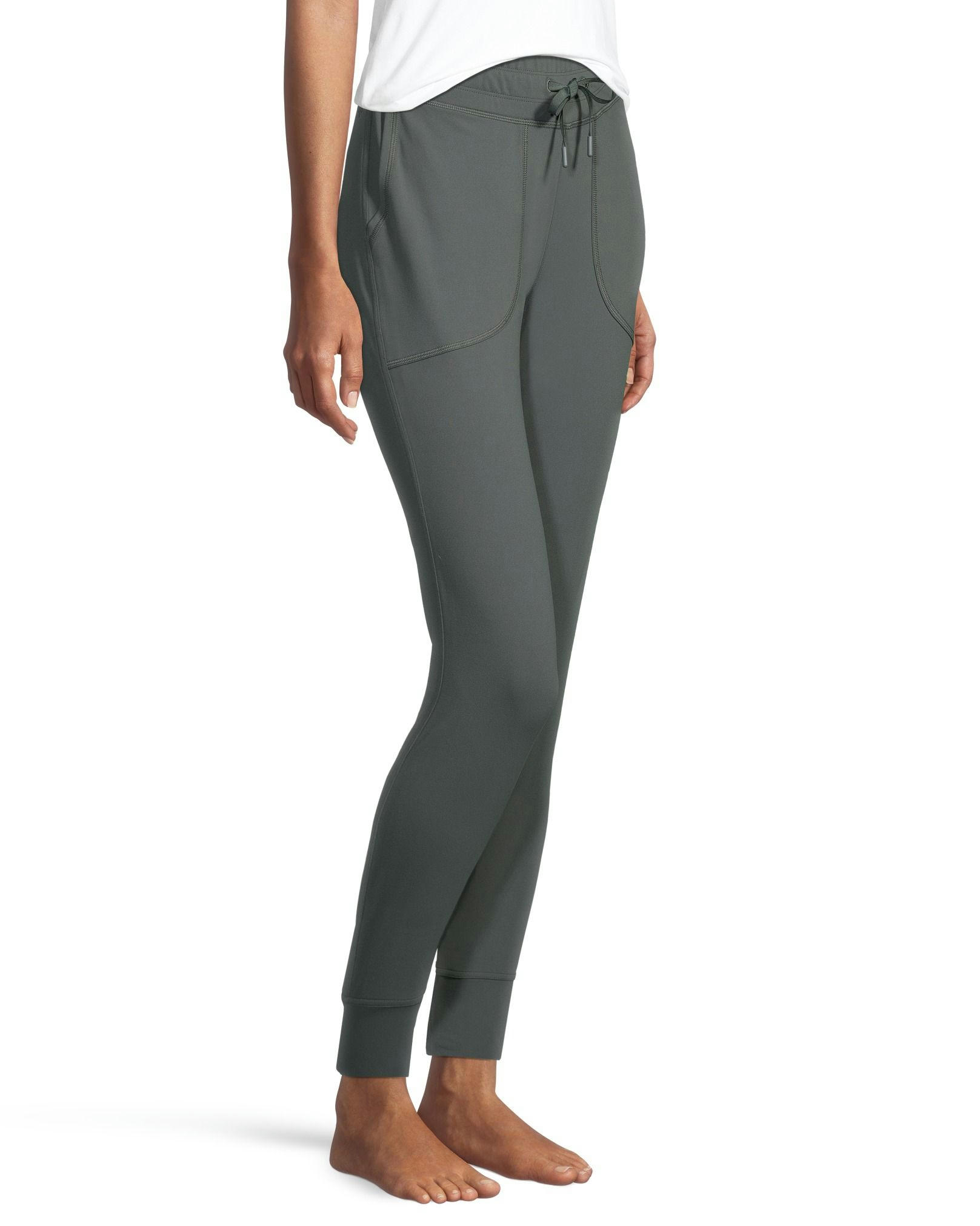 Shambhala Women's Mid Rise Live-In Comfort Fitted Jogger Pants