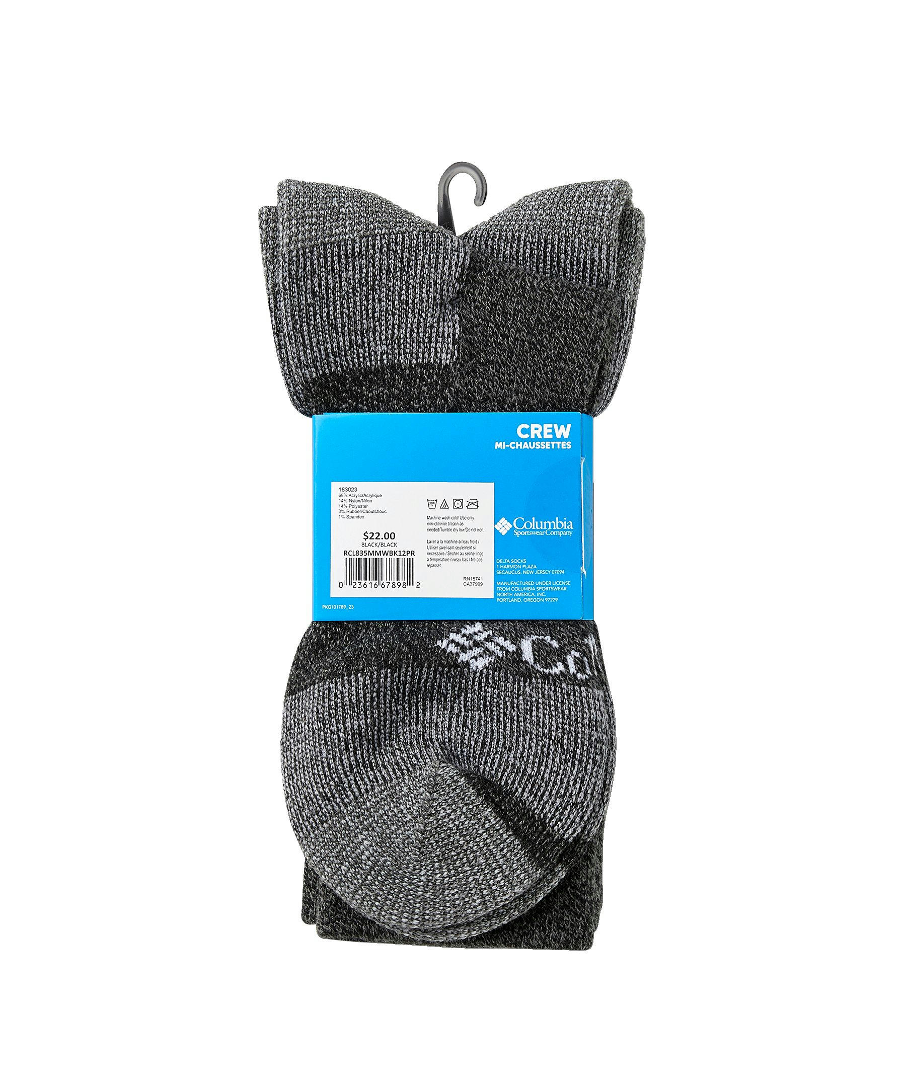 Columbia Men's 2-Pack Endurance Crew Socks
