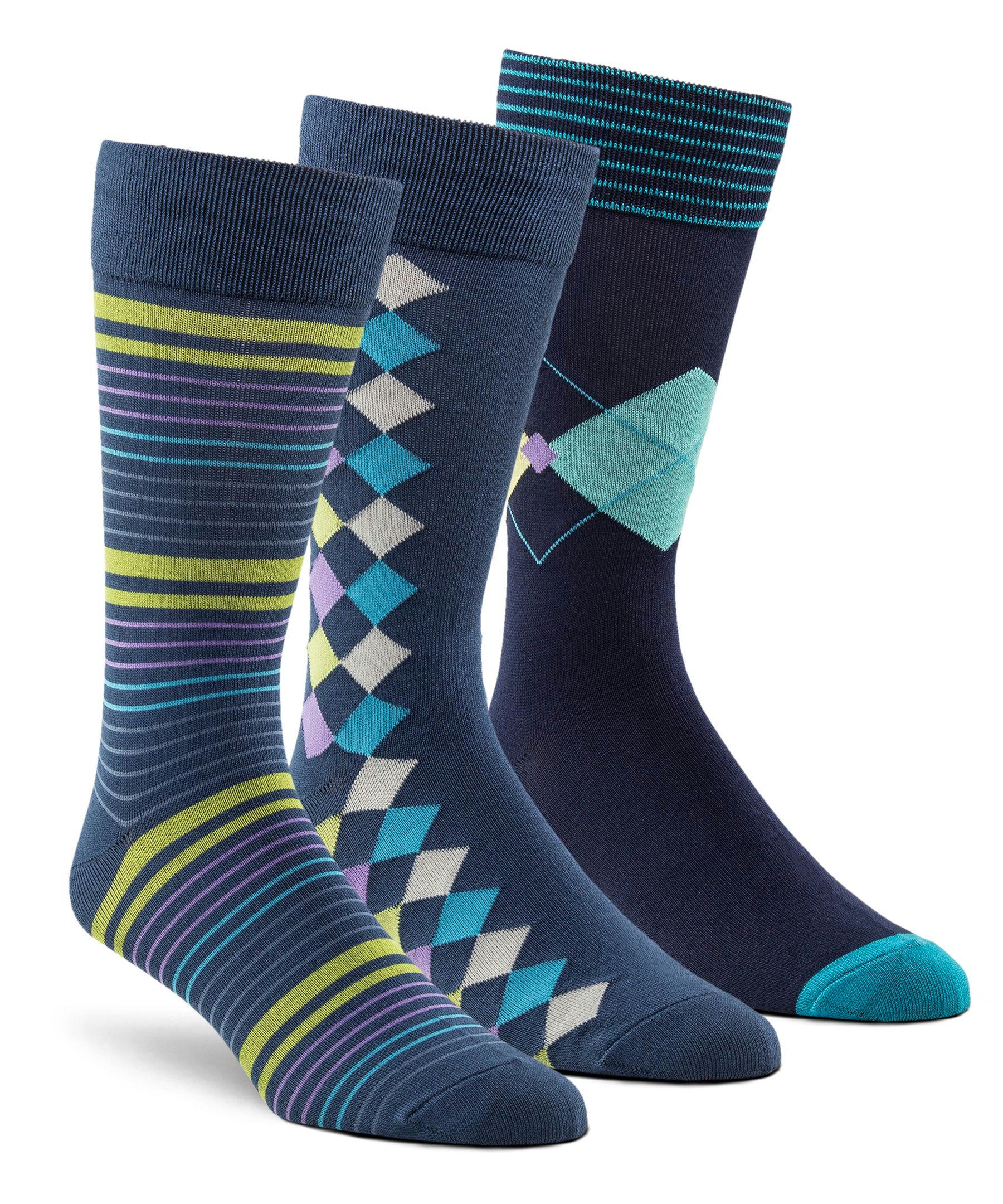 Denver Hayes Men's 3 Pack Bogo Casual Crew Socks