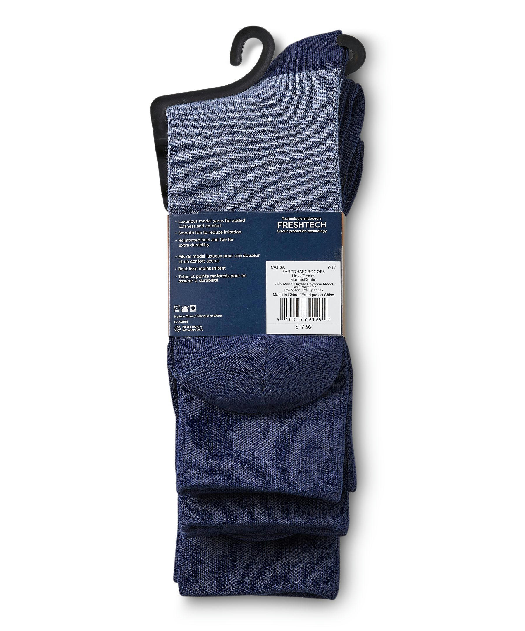 Denver Hayes Men's 3 Pack Bogo Casual Crew Socks