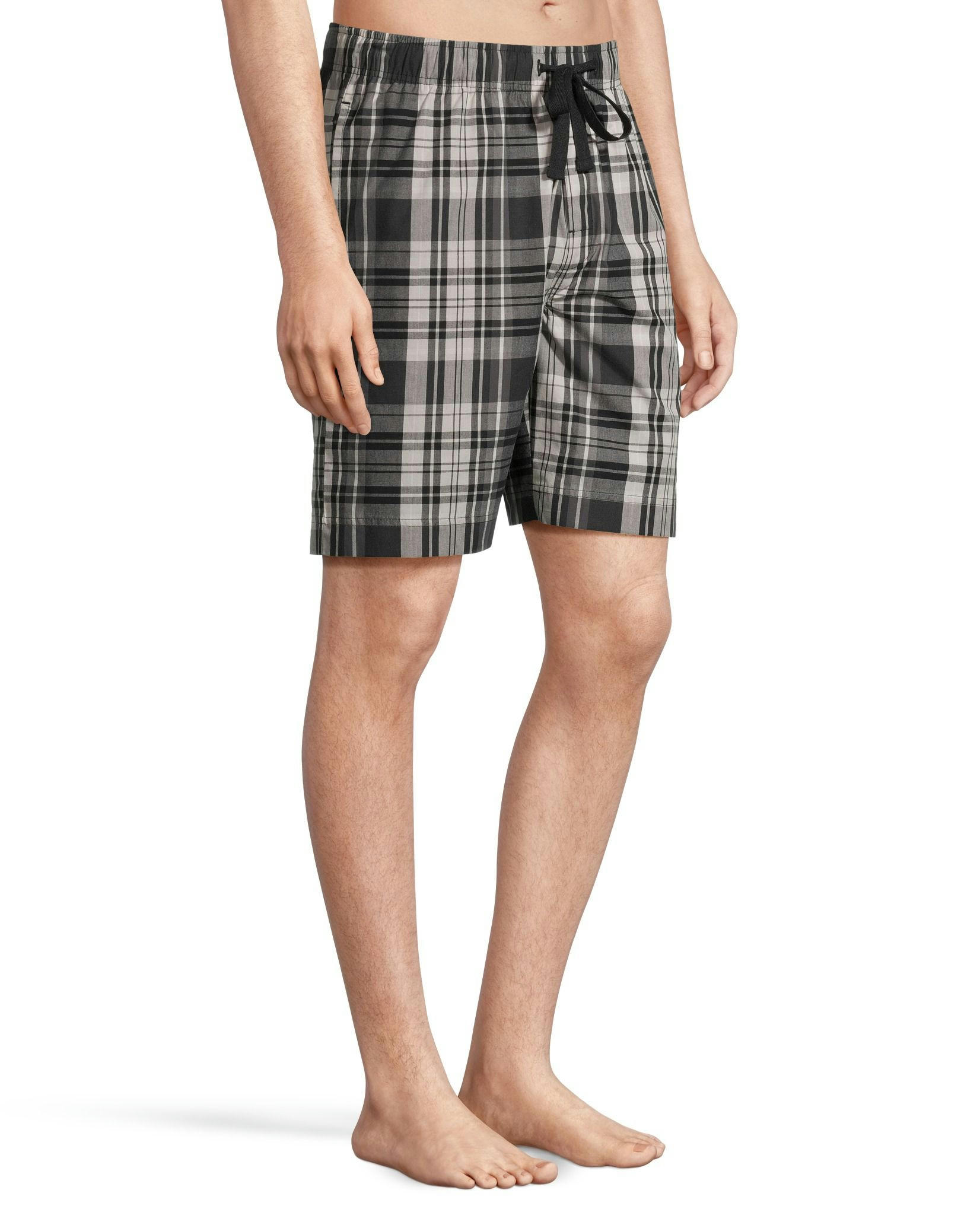Denver Hayes Men's Woven Plaid Lounge Shorts