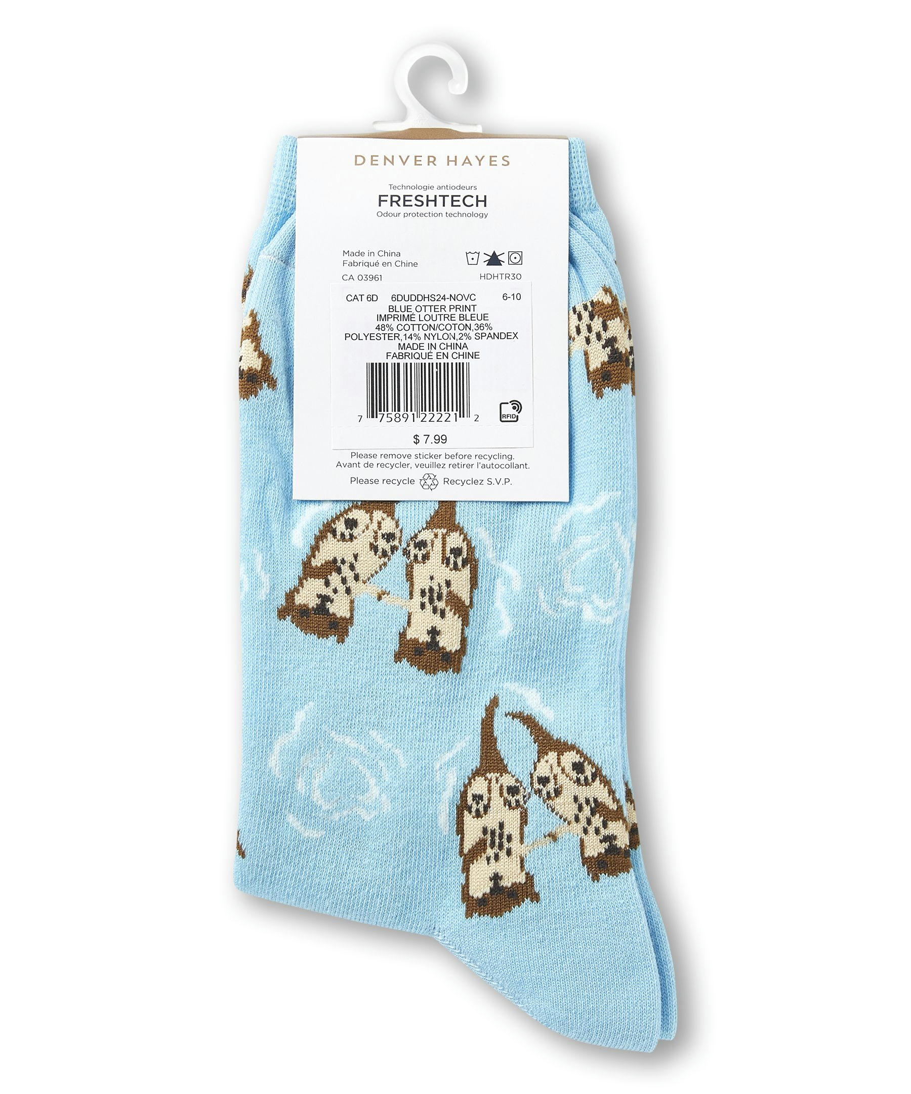 Denver Hayes Women's Patterned Crew Socks