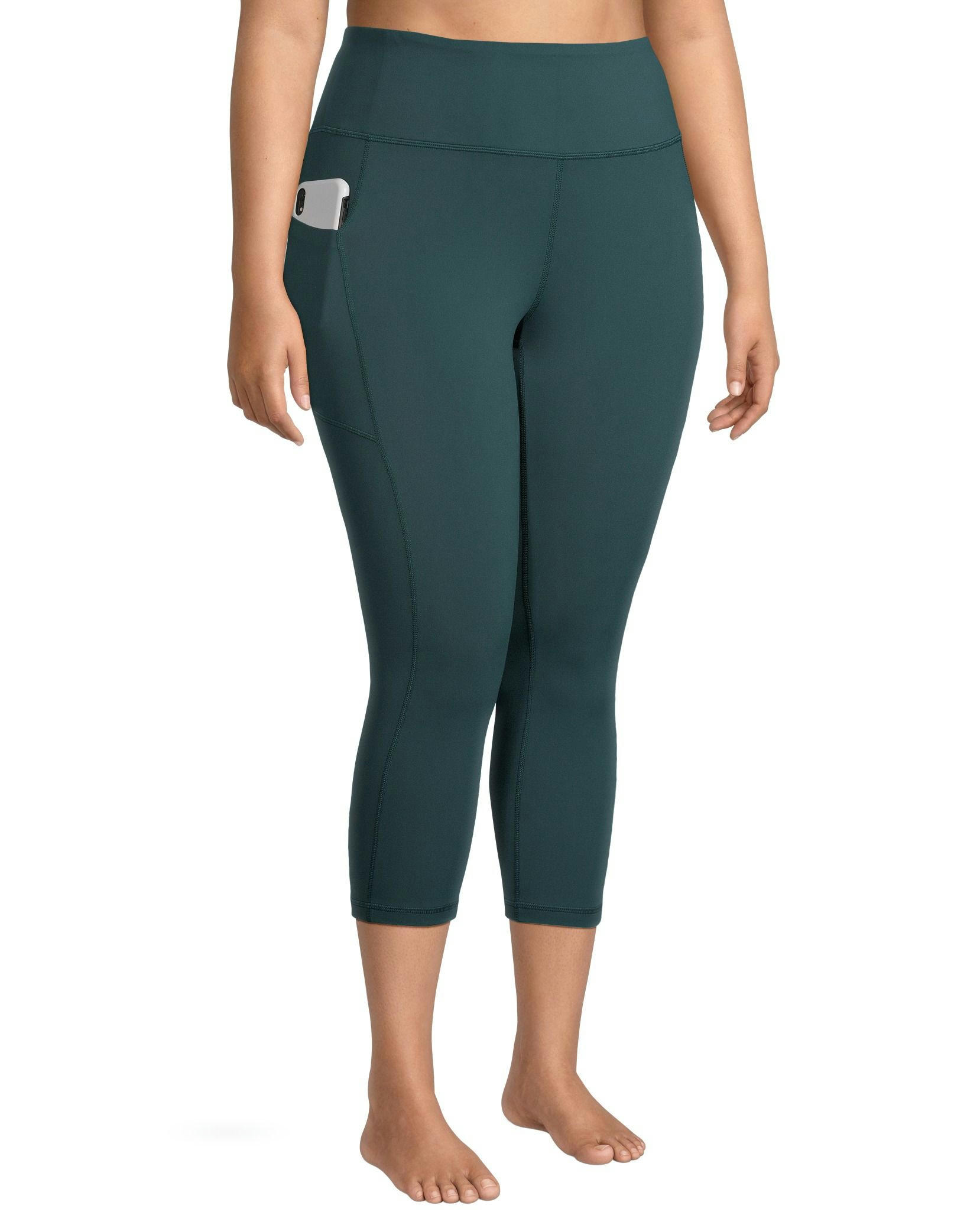 Shambhala Women's Comfort High Rise Crop Legging with Pocket