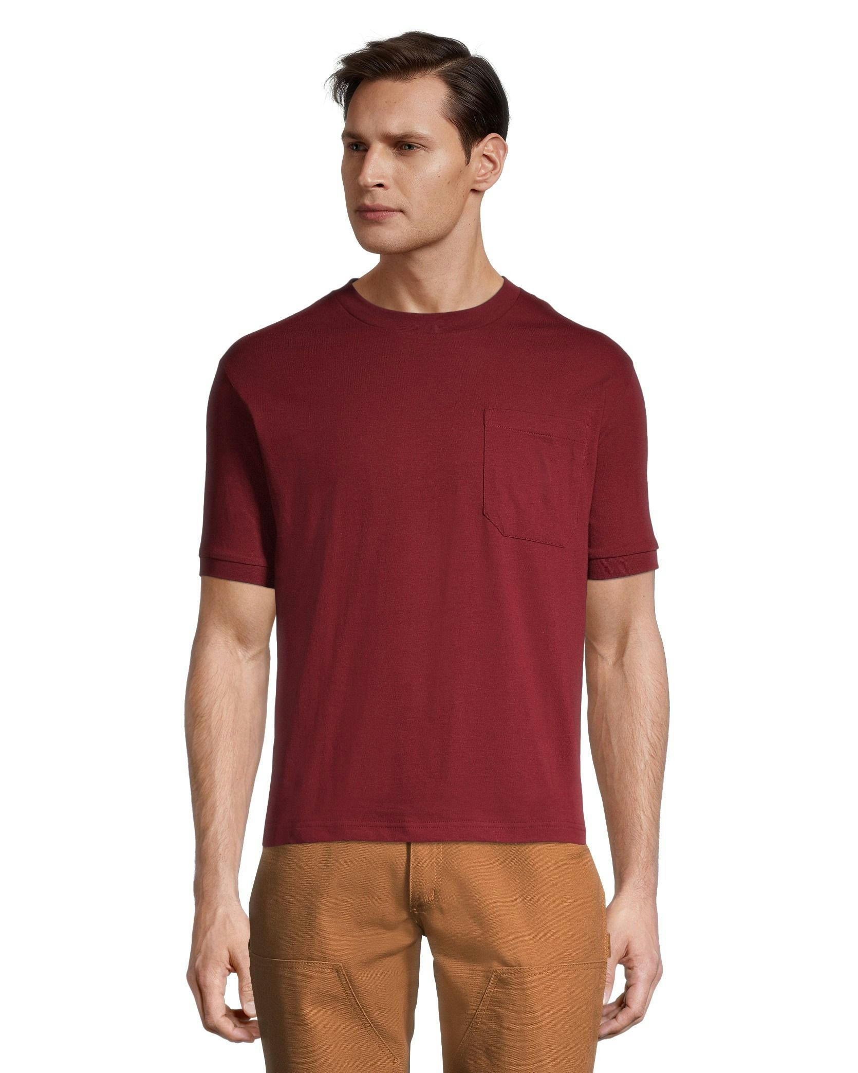 Aggressor Men's Crewneck Short Sleeve Solid Work T-Shirt With FRESHTECH