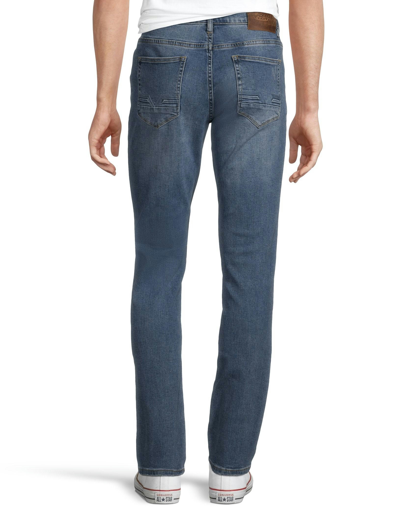 BlackBull Men's Frank Mid-Low Rise Straight Leg Relaxed Fit Jeans