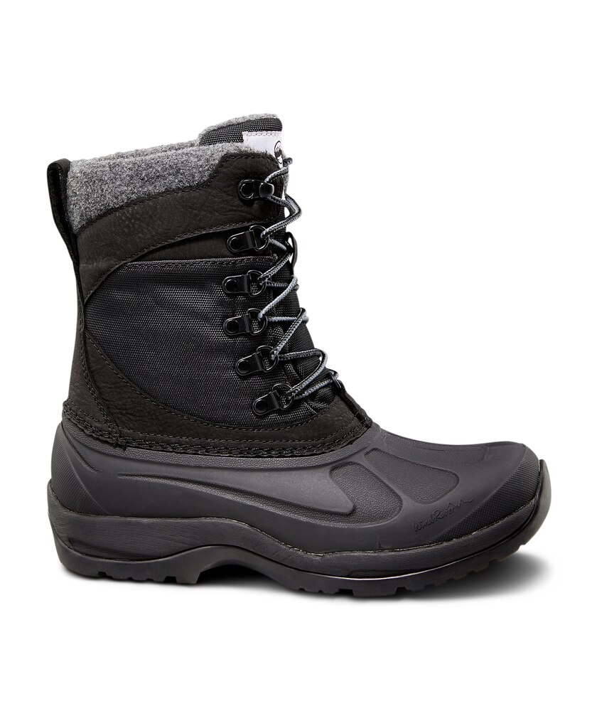 WindRiver Women's Blackcomb IceFX Water Repellent Lace Up Winter Boots - Black