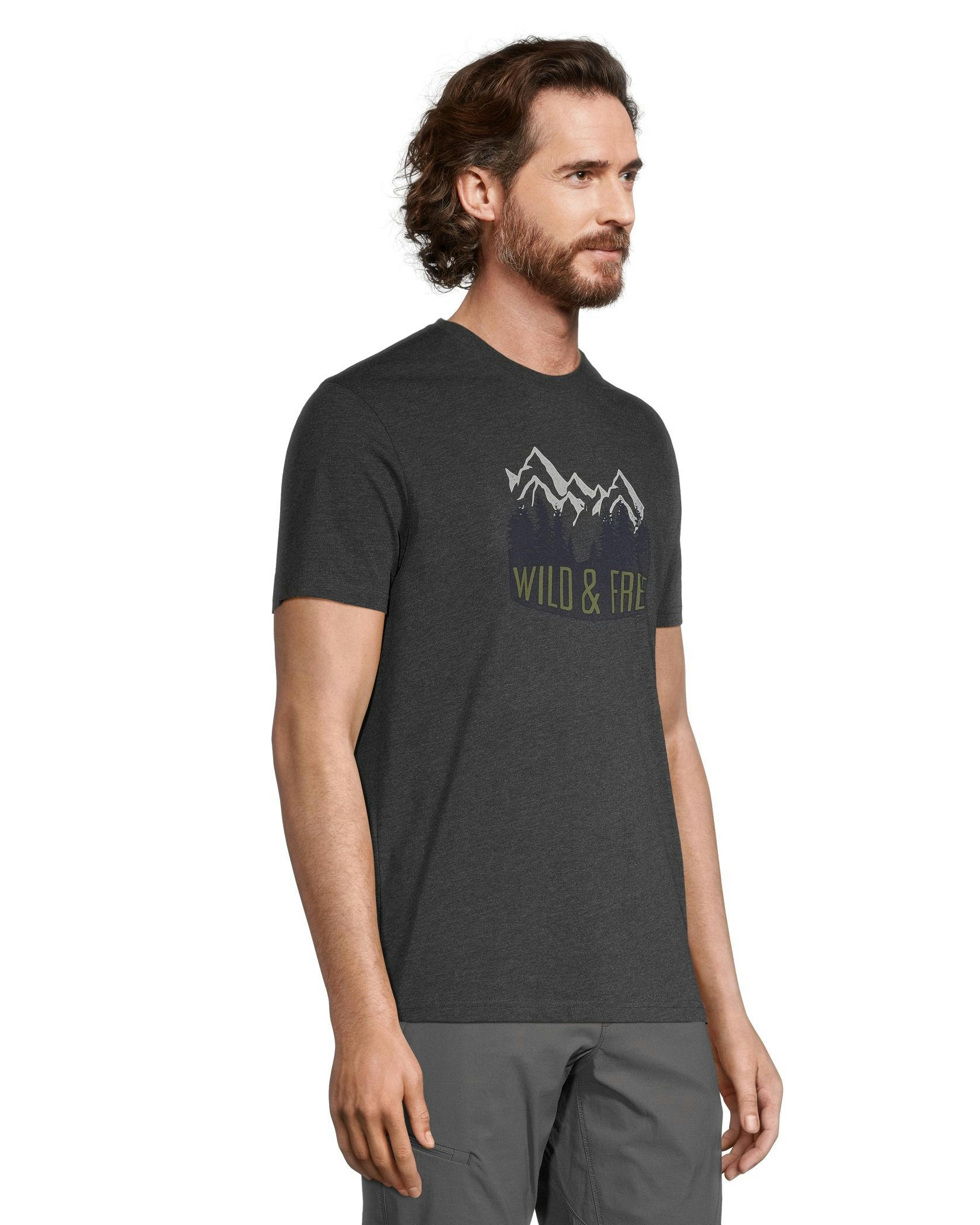 WindRiver Men's Wild Free Mountain Graphic T Shirt