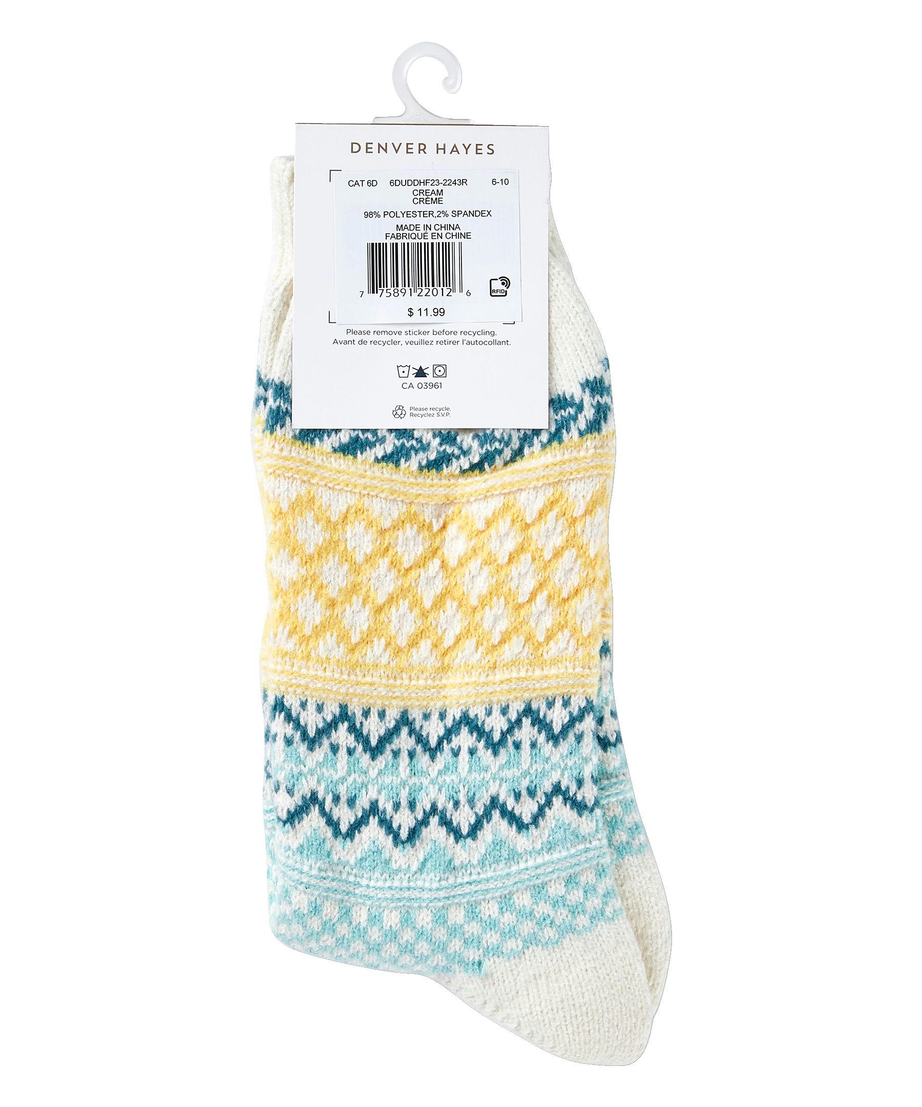 Denver Hayes Women's Super Soft Crew Socks