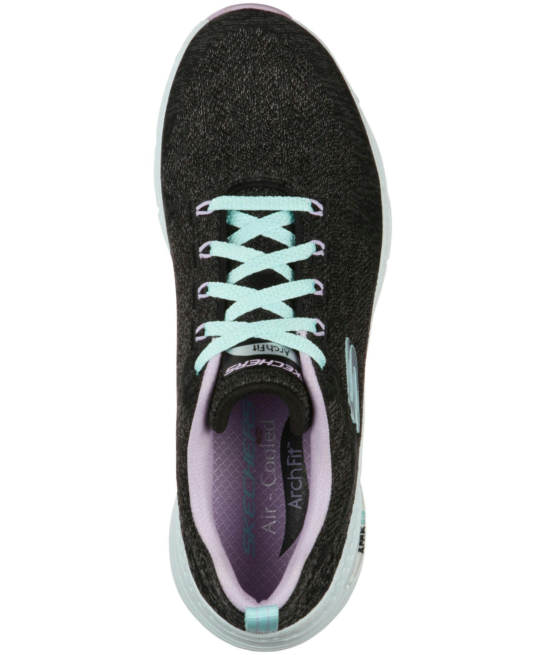 Skechers Women's Arch Fit Comfy Wave Lace-Up Shoes - Black