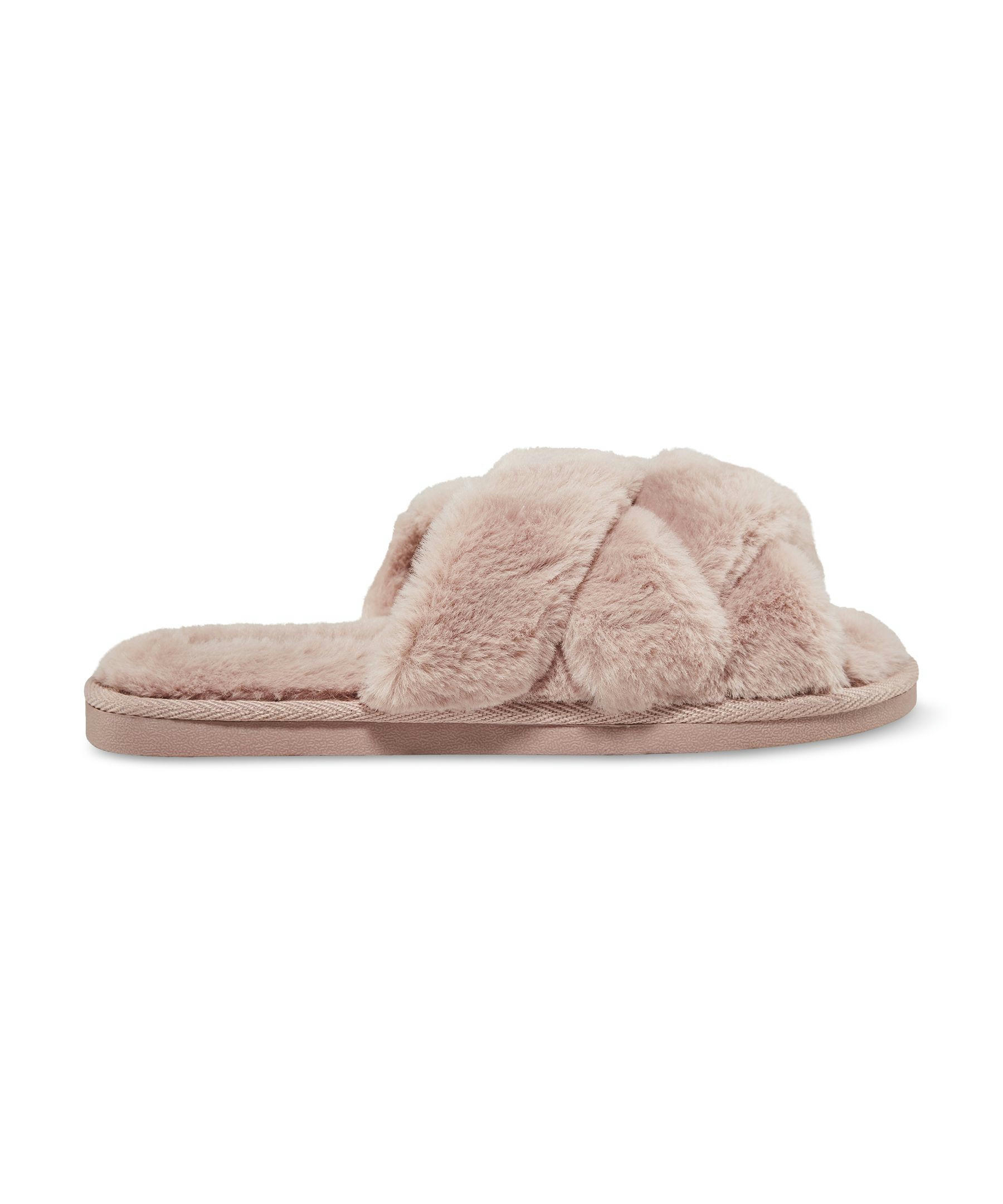 Denver Hayes Women's Criss-Cross Faux Fur Slide